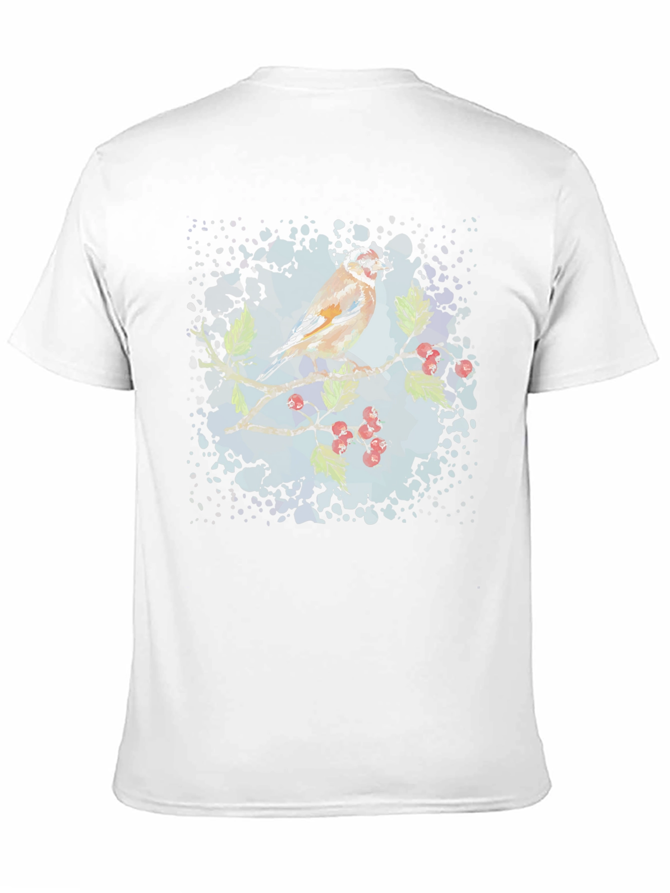 Black Goldfinch Bird Graphic Black T-Shirt view 11