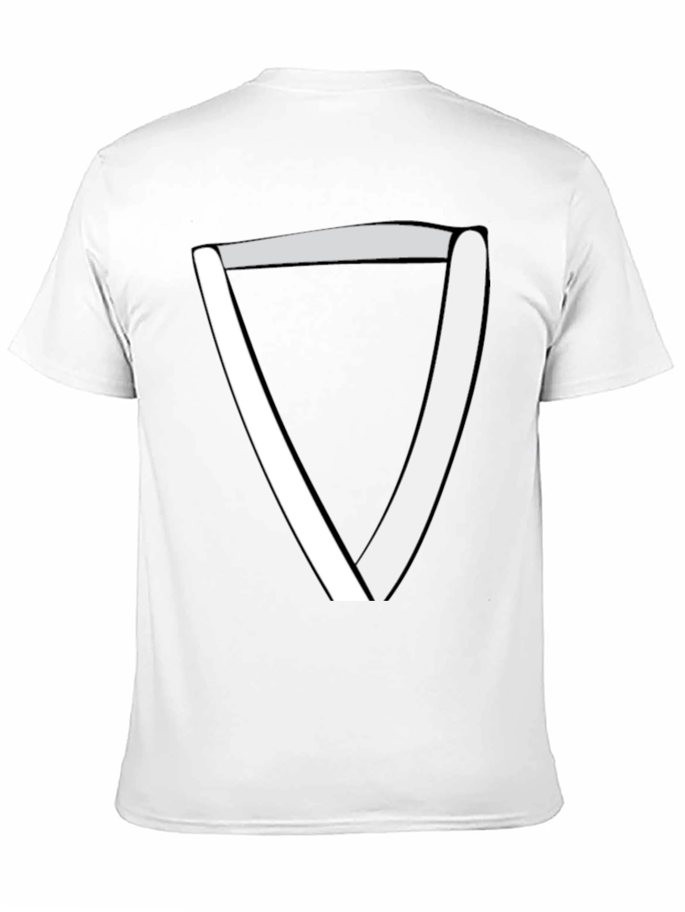 Black Modern Geometric Triangle T-Shirt - Black view 11
