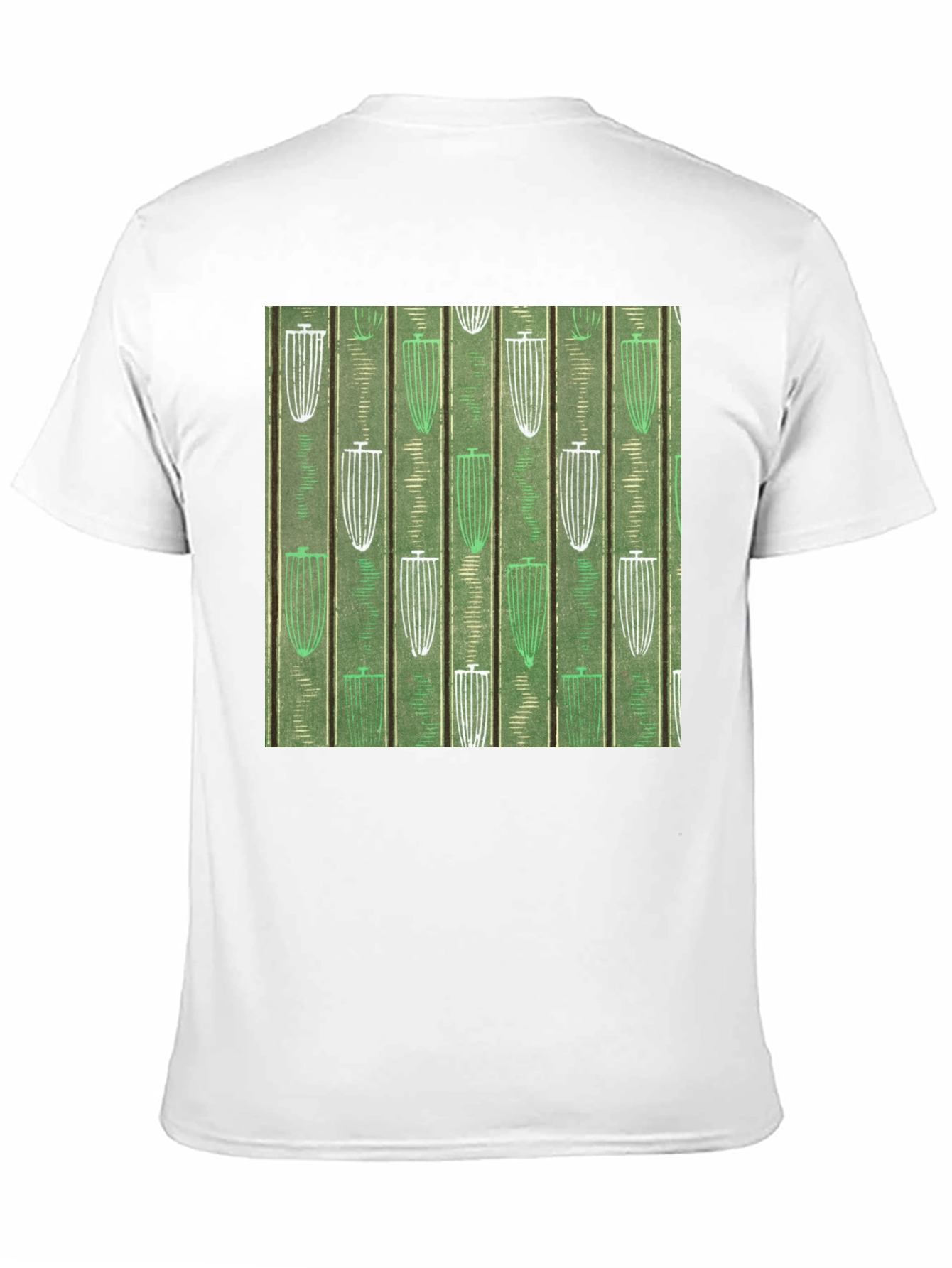 Black Green Patterned Graphic Tee view 11
