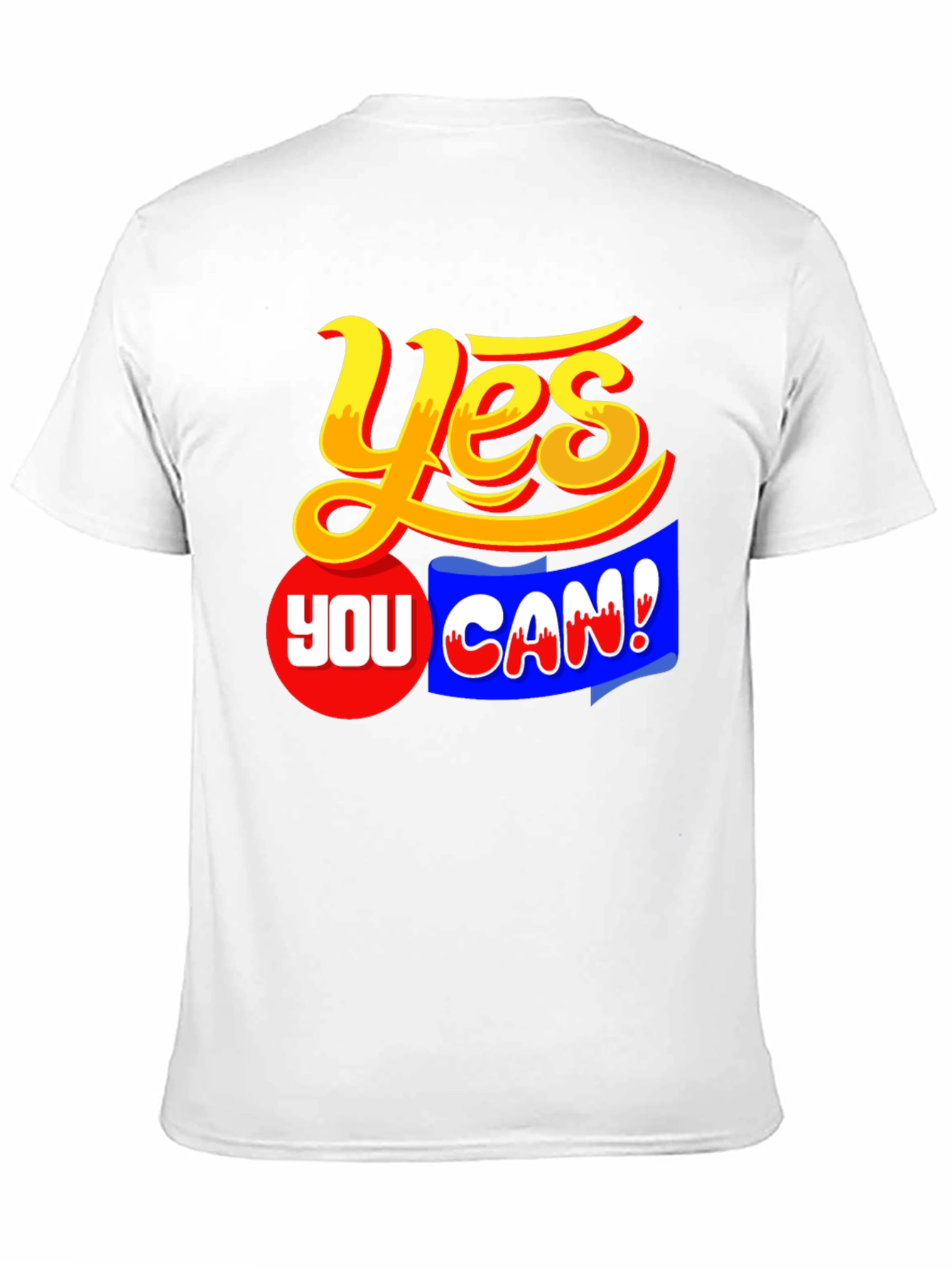 Black Yes You Can! Graphic T-Shirt Motivation Black view 11