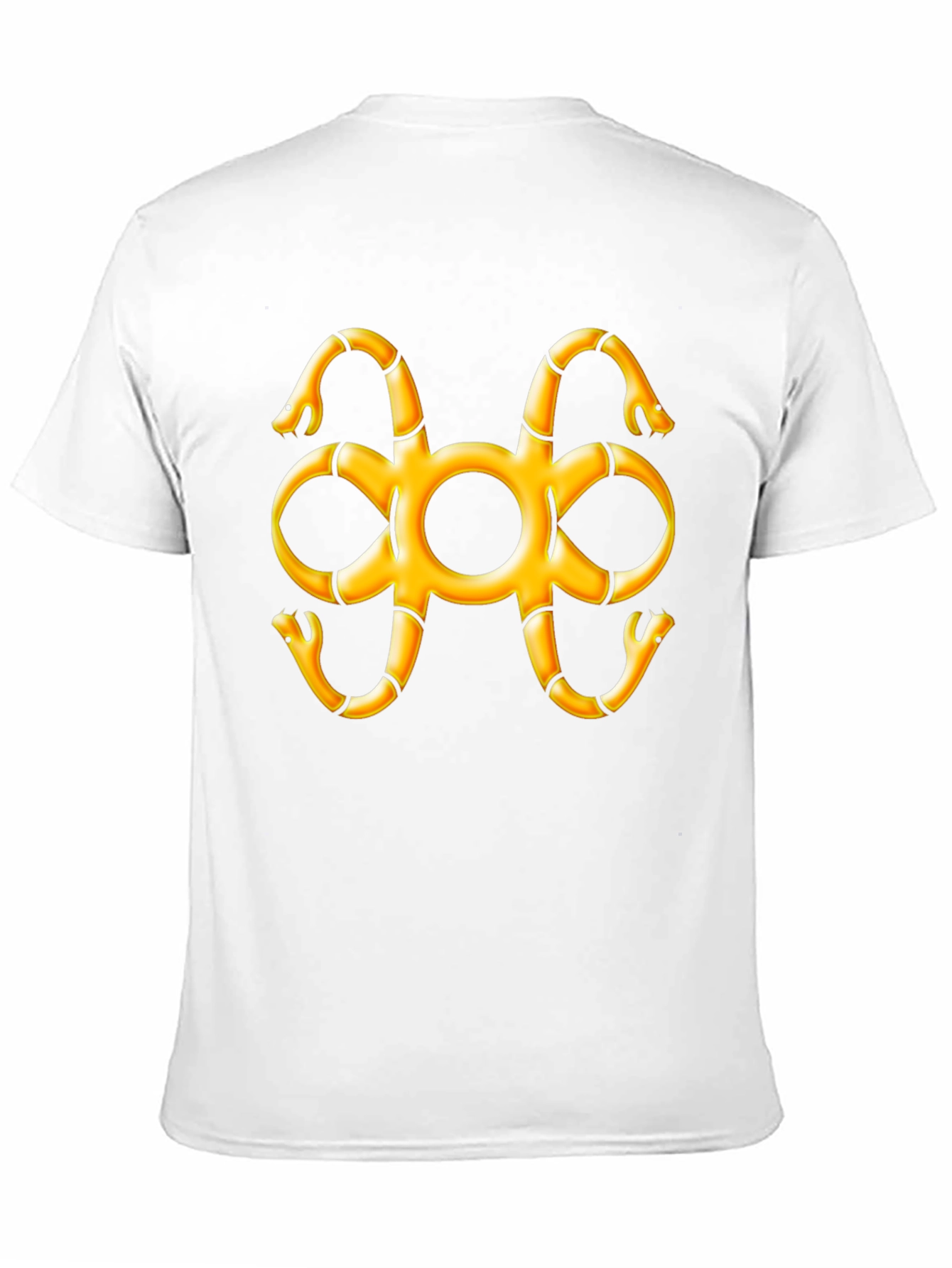 Black Black T-Shirt with Snake Adinkra Symbol view 11