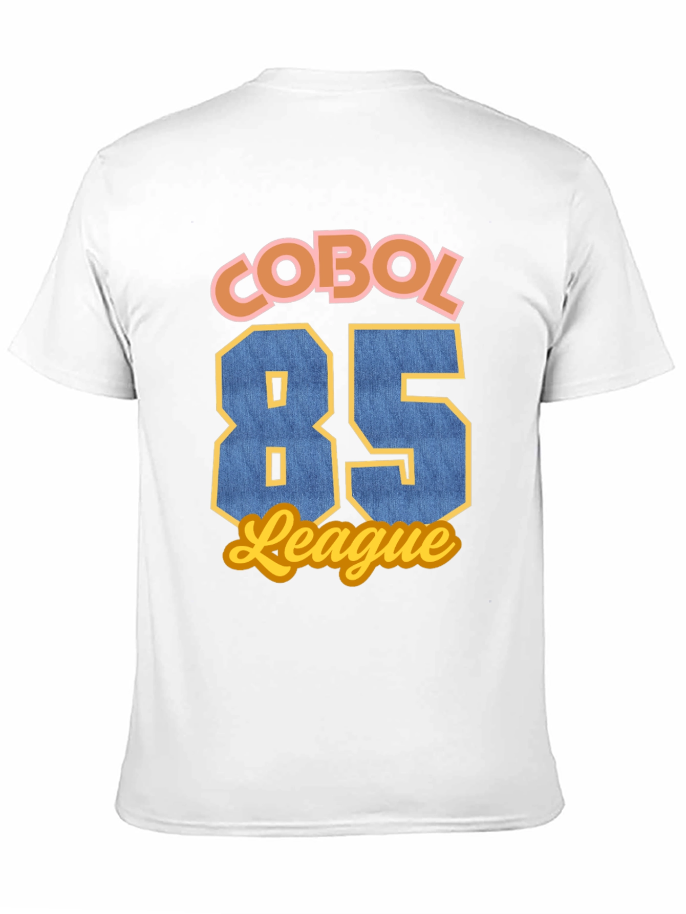 Black COBOL 85 League T-Shirt - Retro Programmer Style view 11