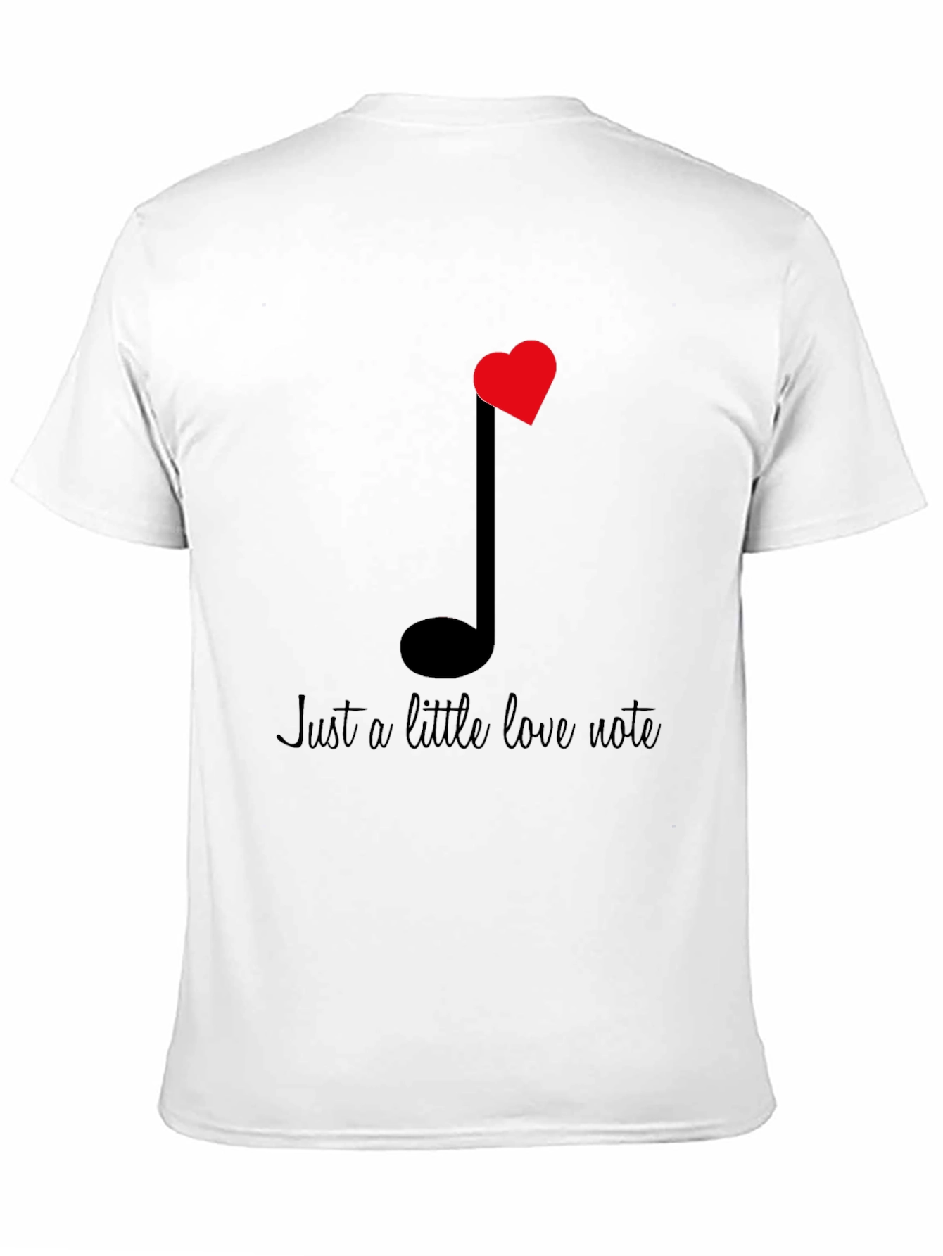 Black Love Note Graphic Tee - Black Cotton T-Shirt view 11