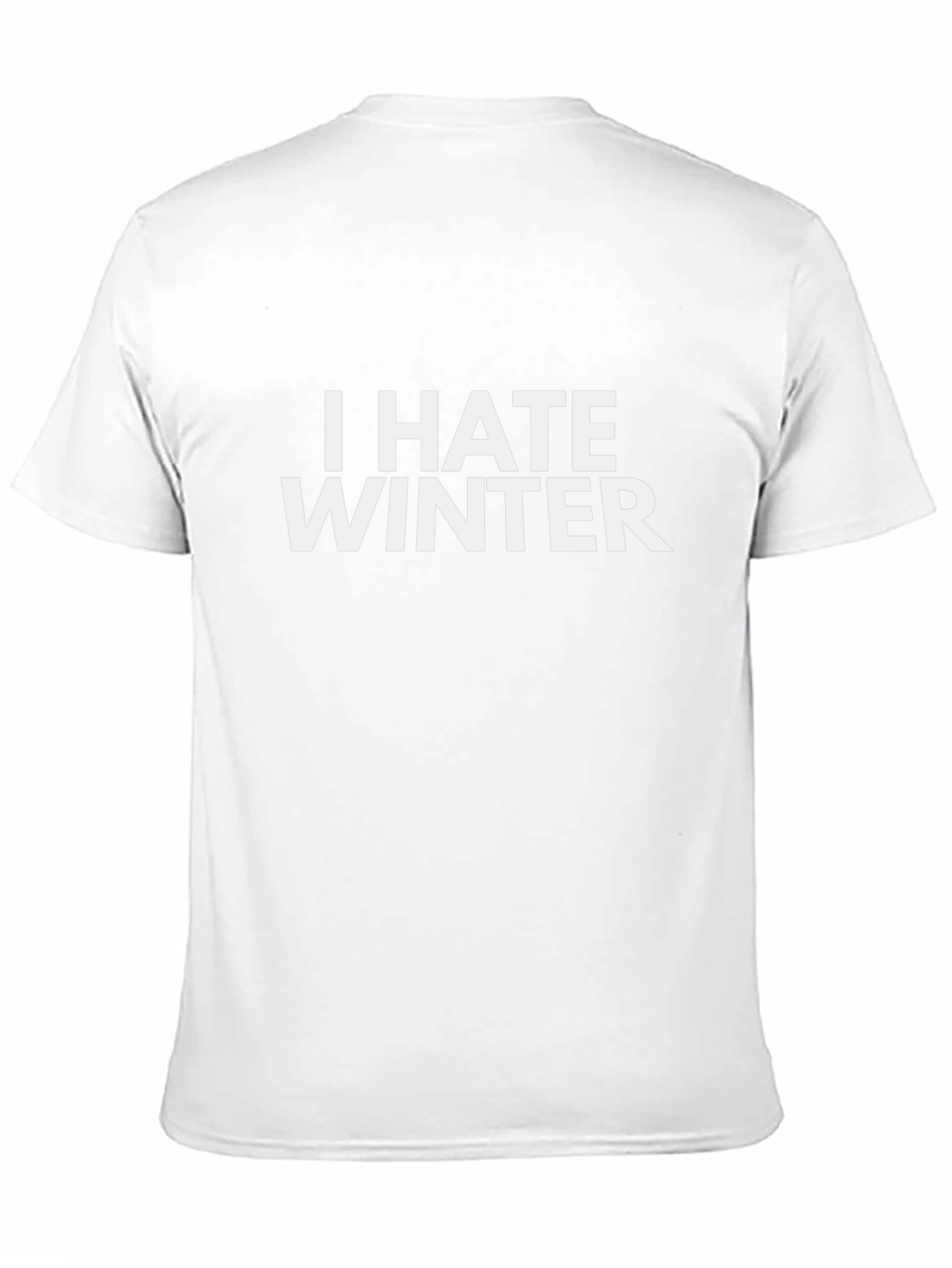 Black I Hate Winter Black T-Shirt view 11