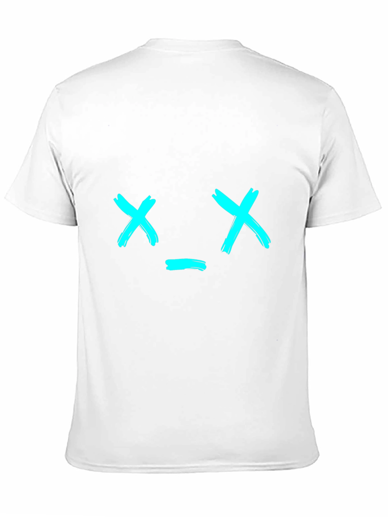 Black Black T-Shirt with Brushstroke X_X Face view 11