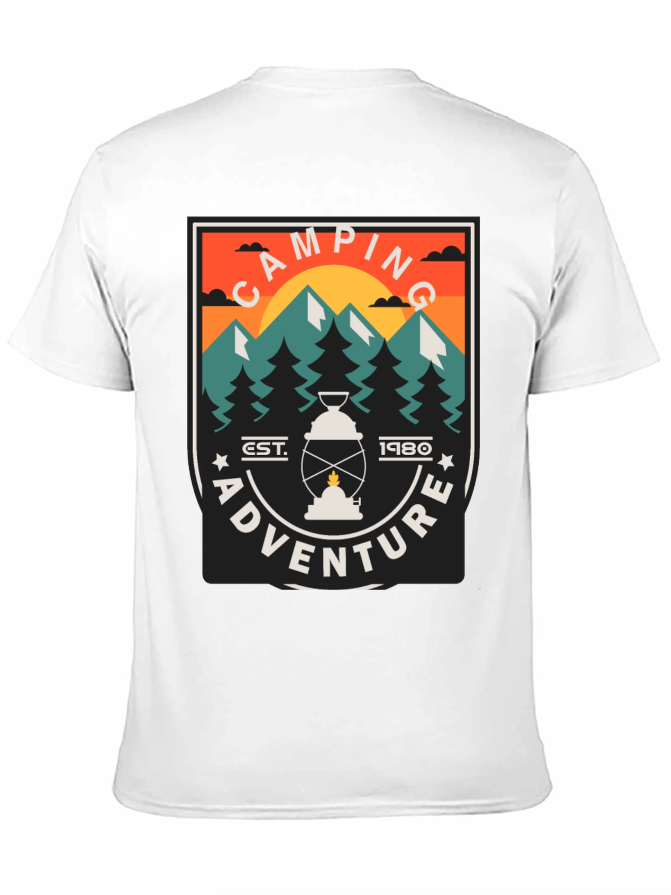 Black Camping Adventure Graphic T-Shirt view 11