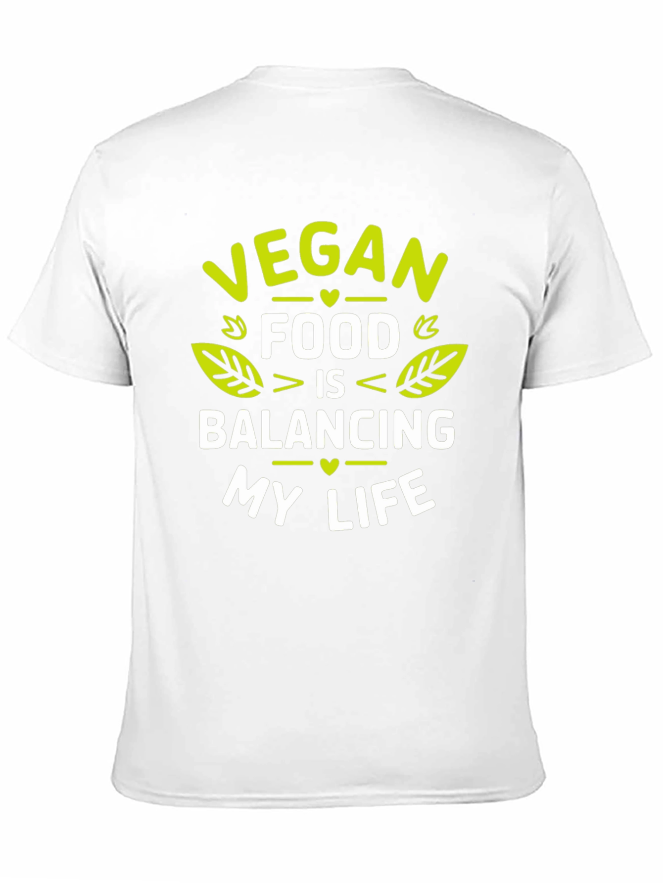 Black Vegan Food Balancing Life Graphic T-Shirt view 11