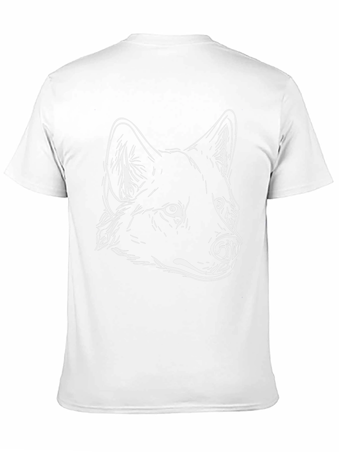 Black Cool Wolf Graphic Tee - Black Cotton T-Shirt view 11