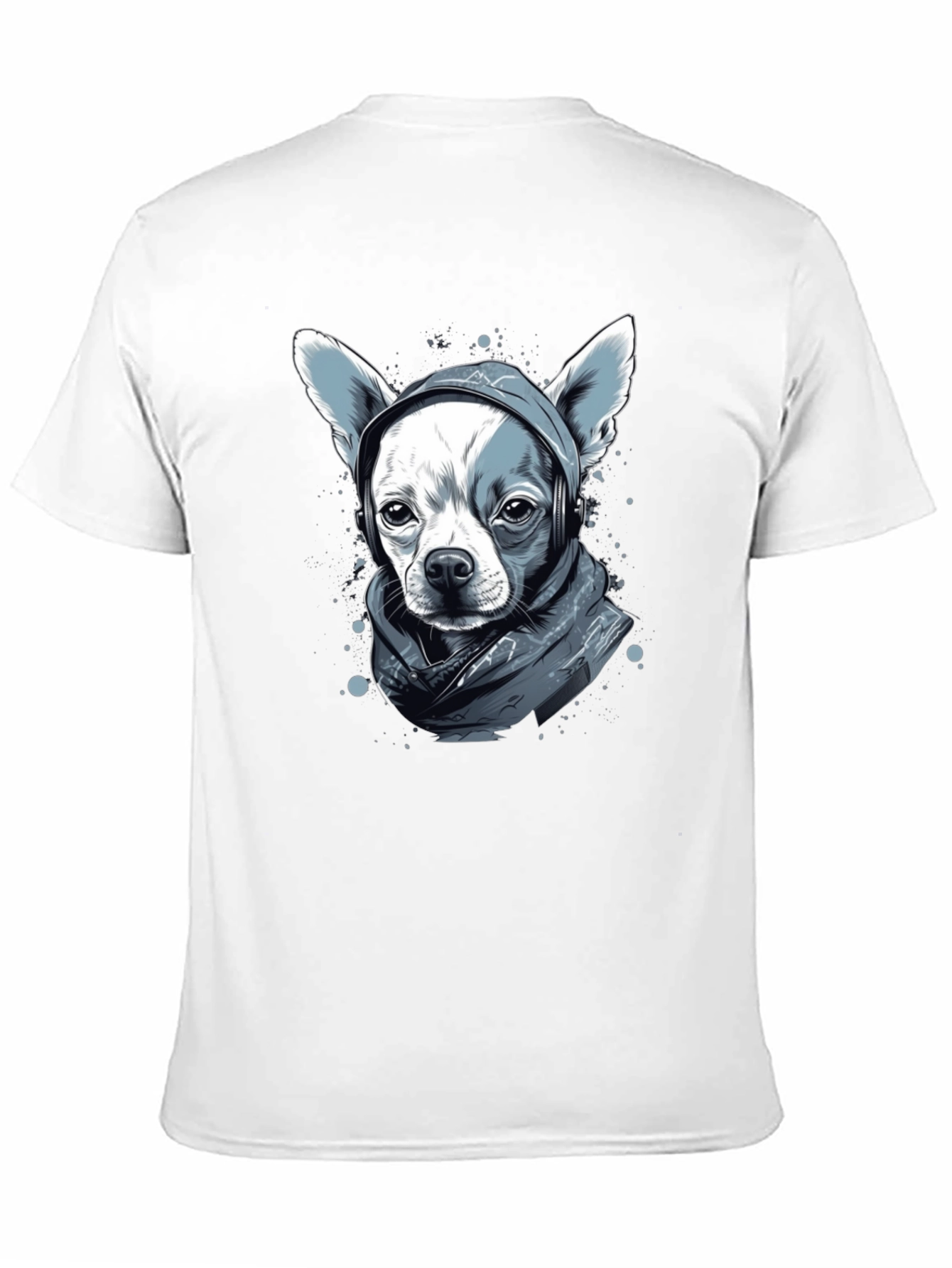 Black Dog with Headphones Graphic Tee view 11