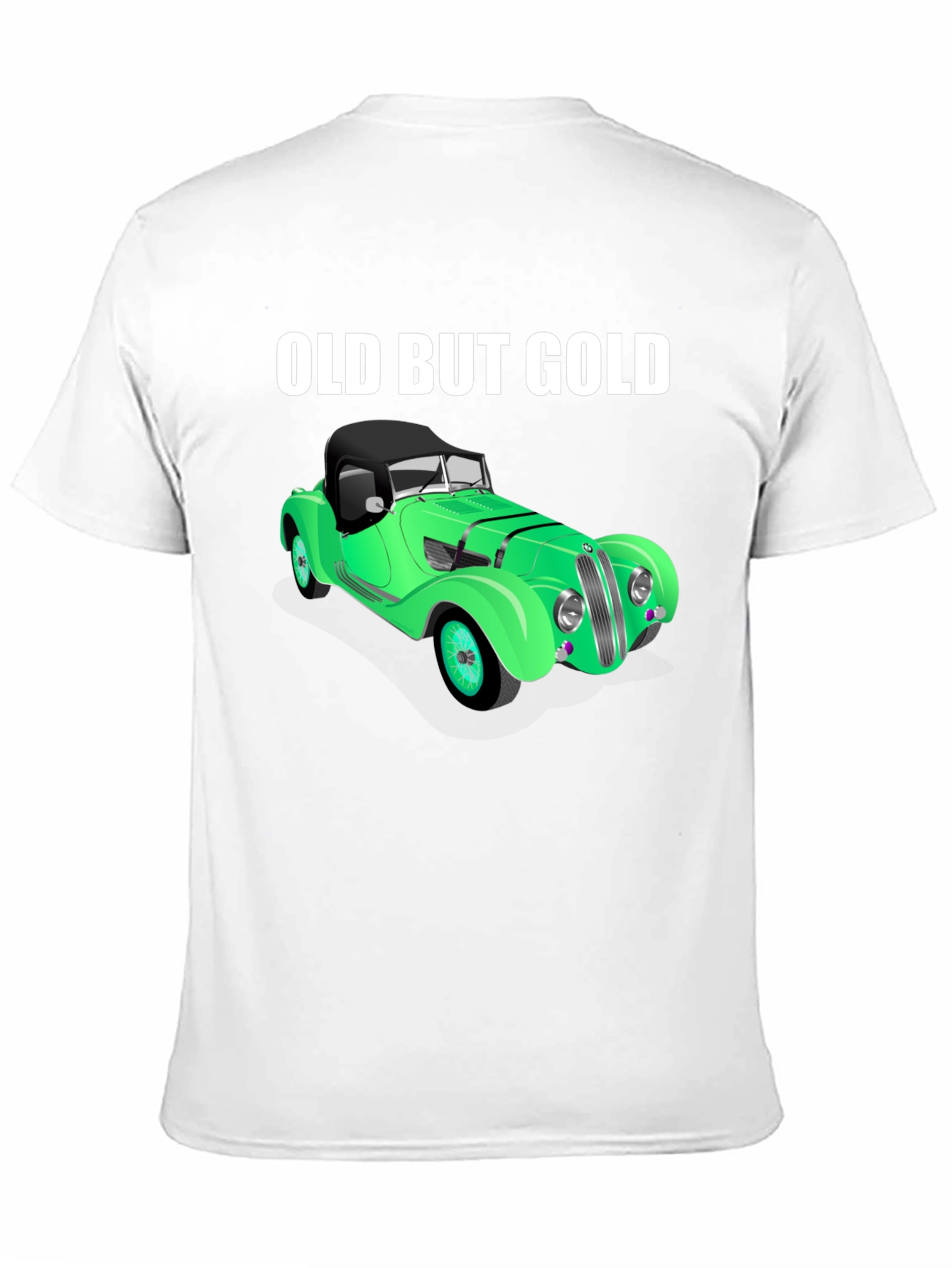 Black Old But Gold Vintage Car T-Shirt view 11