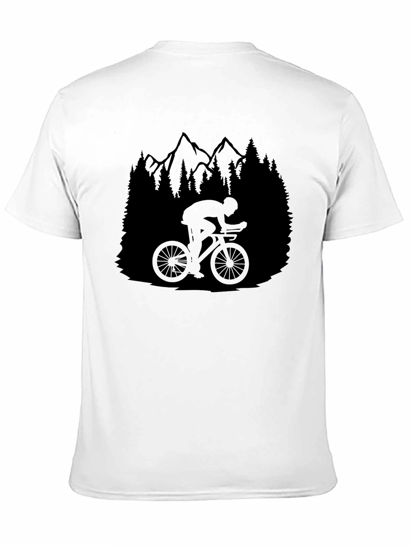 Black Mountain Biker Graphic Tee - Nature Adventure Shirt view 11