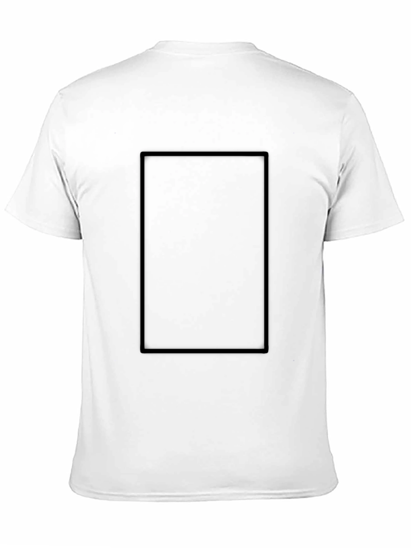 Black Men's Black Crew Neck T-Shirt - Solid Color, Casual Wear view 11