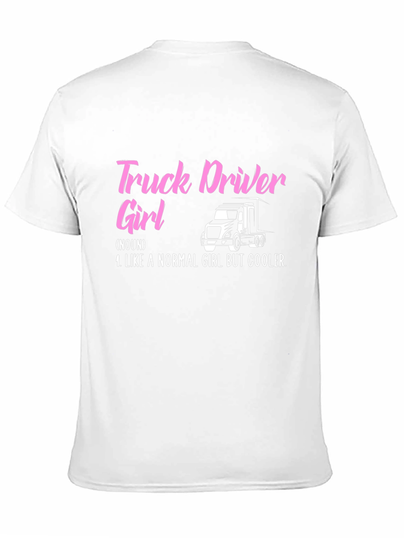 Black Truck Driver Girl Black T-Shirt view 11