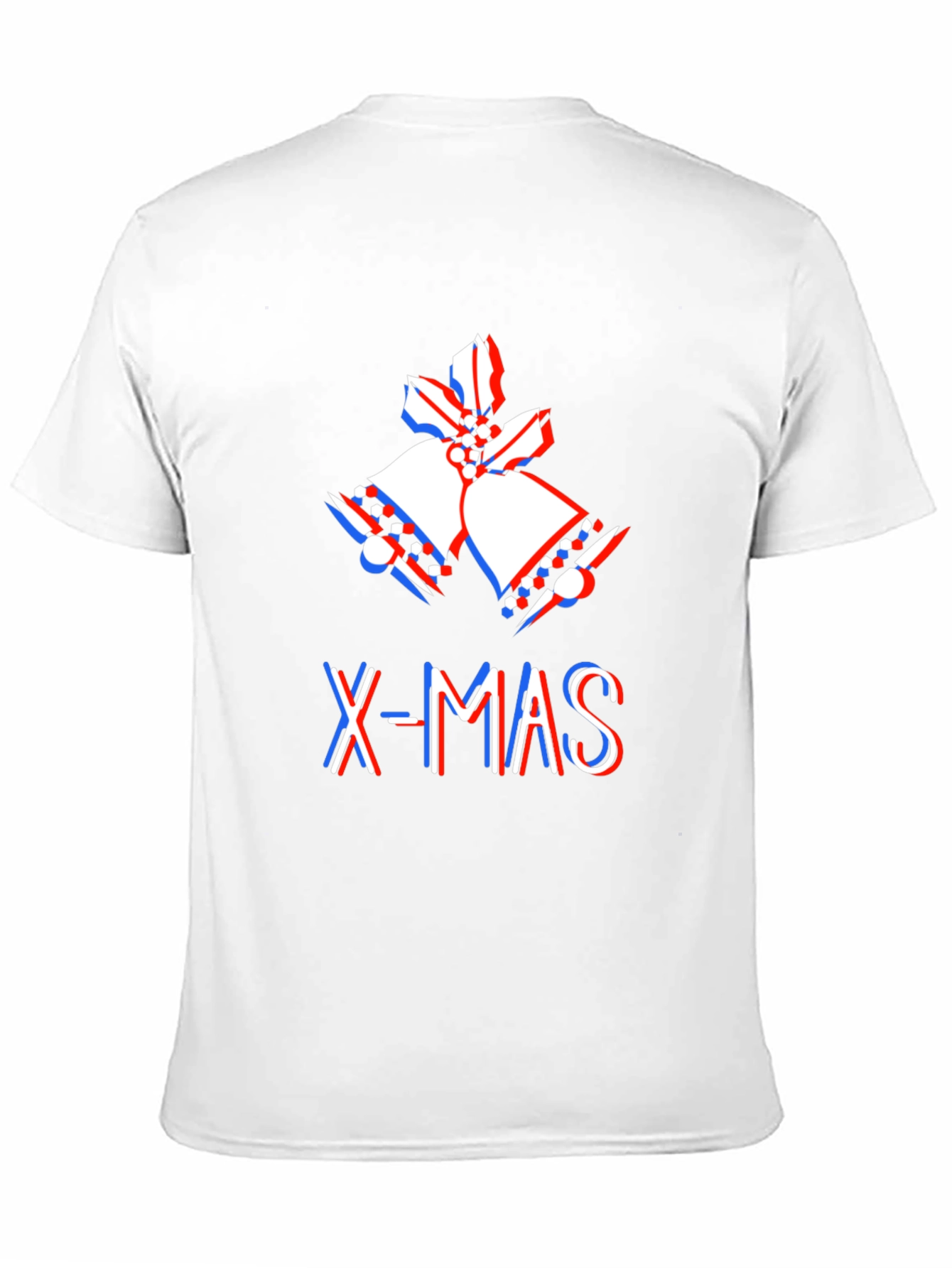 Black X-MAS Bell 3D Effect Graphic Black T-Shirt view 11