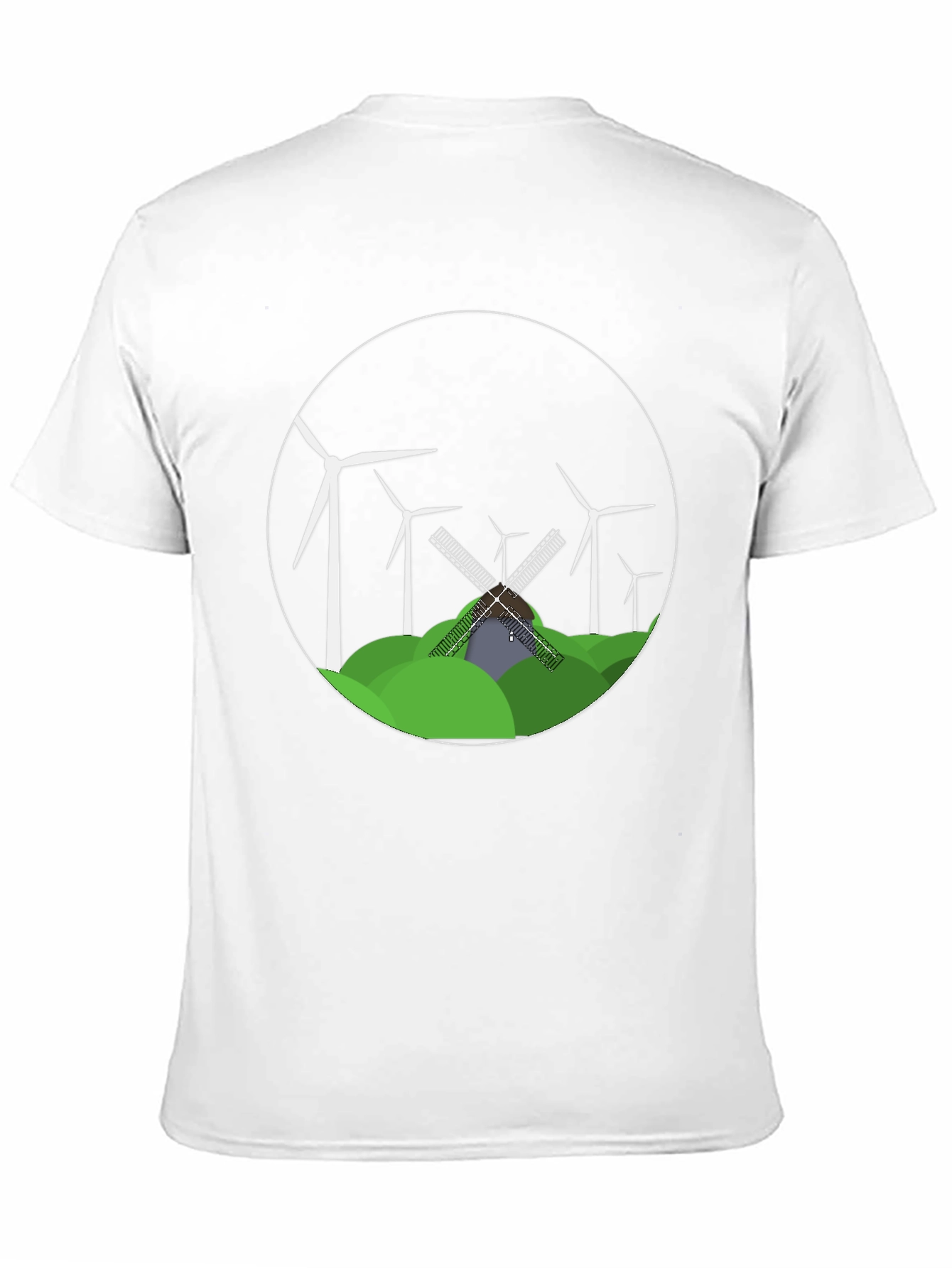Black Windmill & Turbine Graphic Tee view 11
