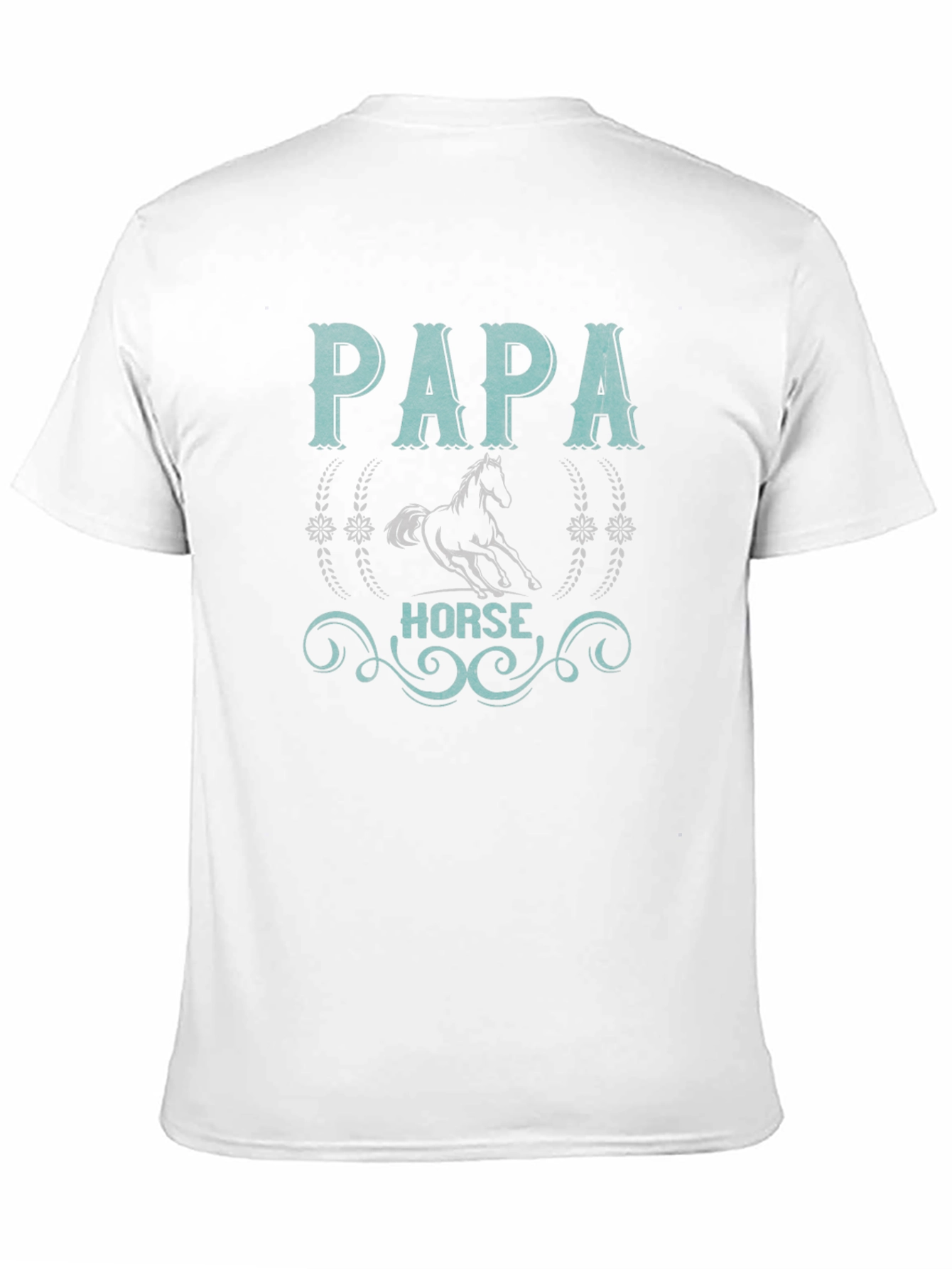 Black Papa Horse Graphic Tee - Equestrian Dad Shirt view 11