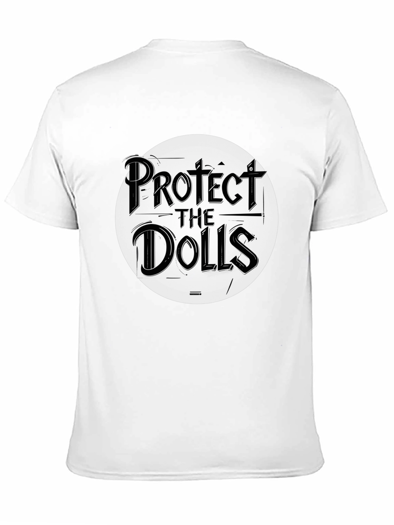 Black Protect the Dolls Graphic Tee - Black Crew Neck T-Shirt view 11