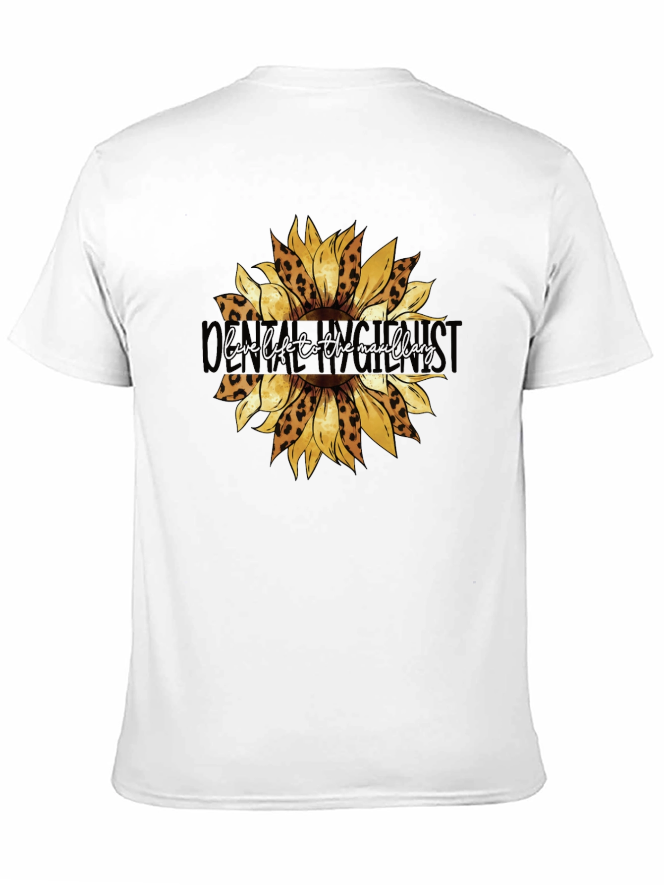 Black Dental Hygienist Sunflower T-Shirt view 11