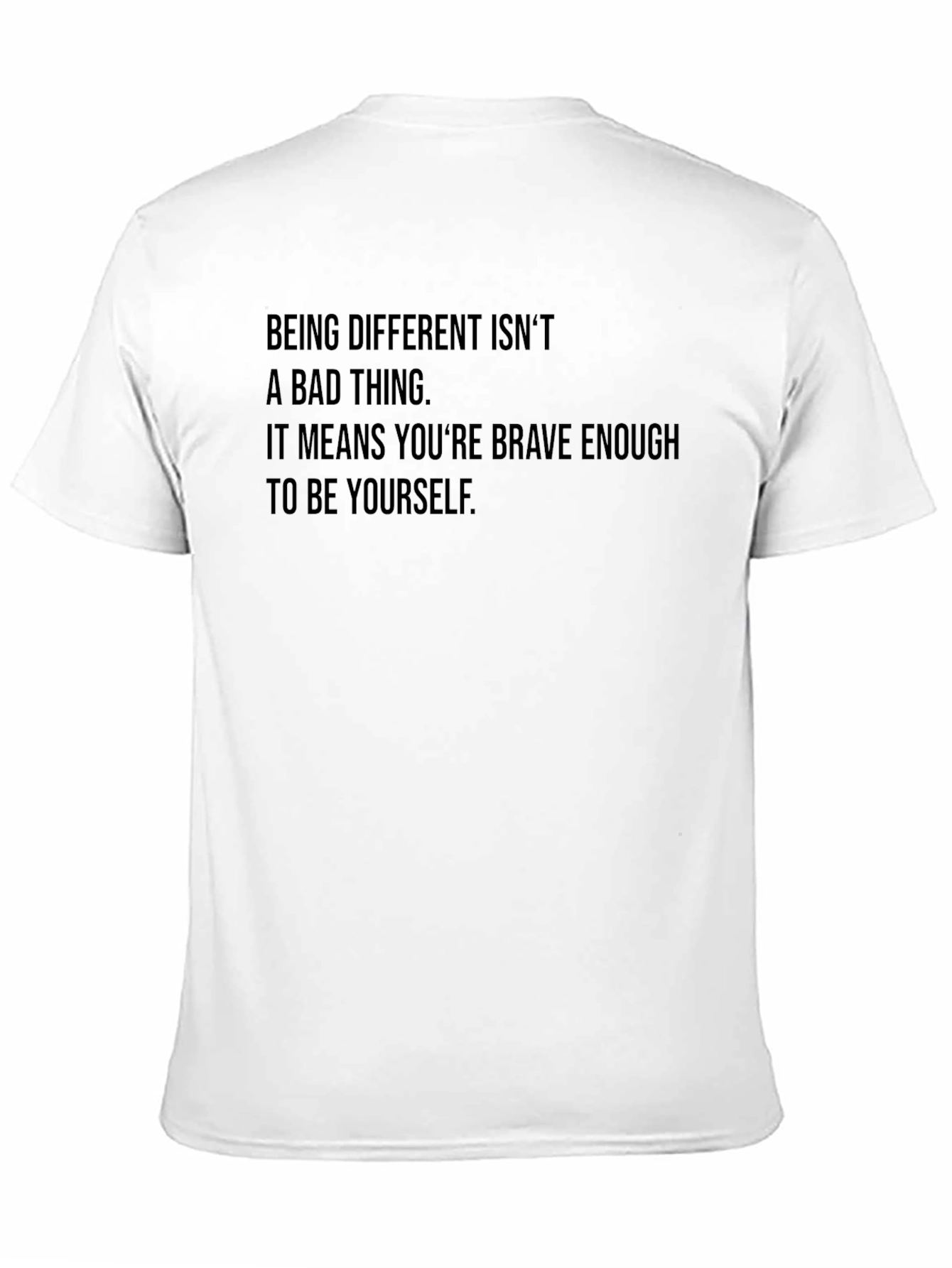 Black Be Yourself Graphic Tee - Inspirational T-Shirt view 11