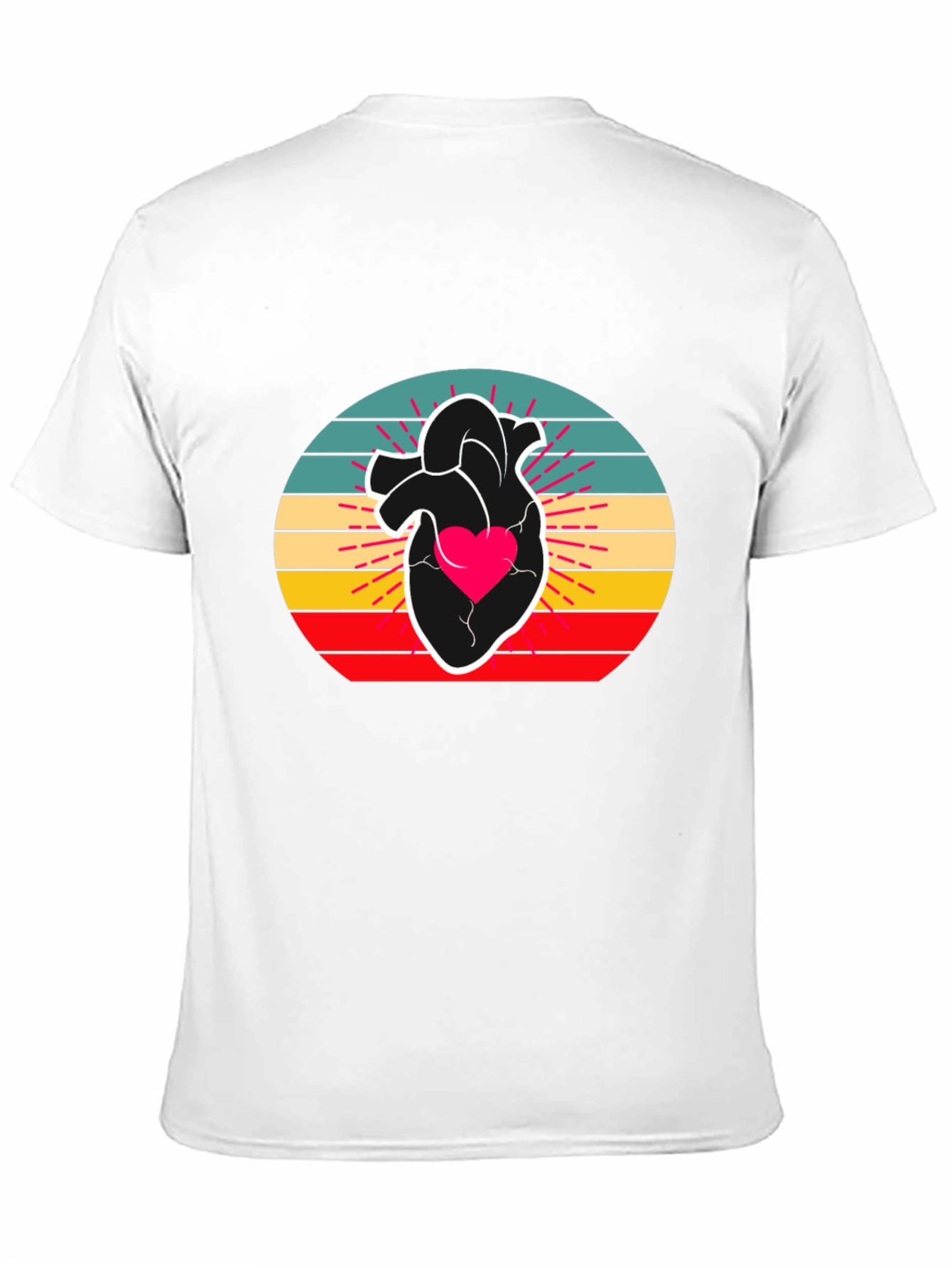 Black Retro Heart Graphic Tee - Stylish Comfort view 11