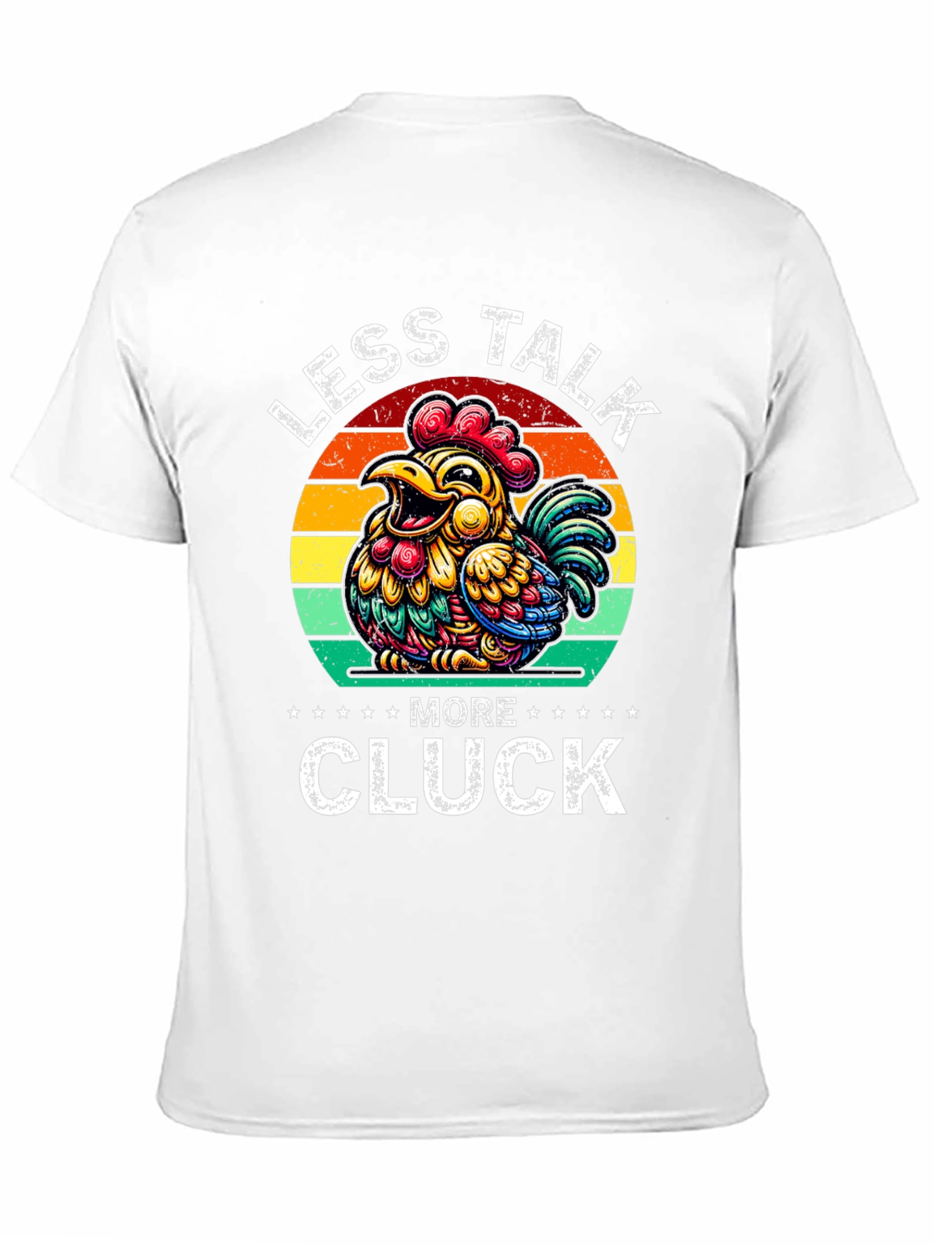 Black Less Talk More Cluck Chicken Graphic Tee view 11