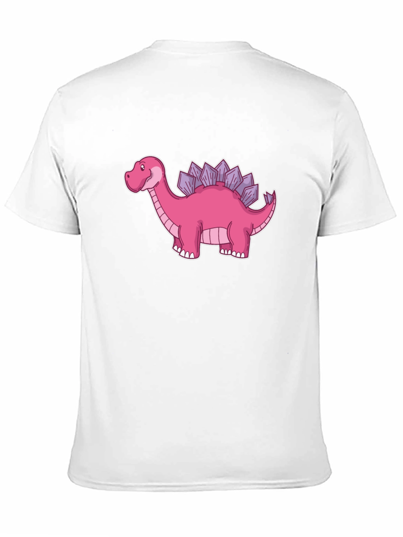 Black Dino T-Shirt - Pink Stegosaurus Graphic Tee view 11