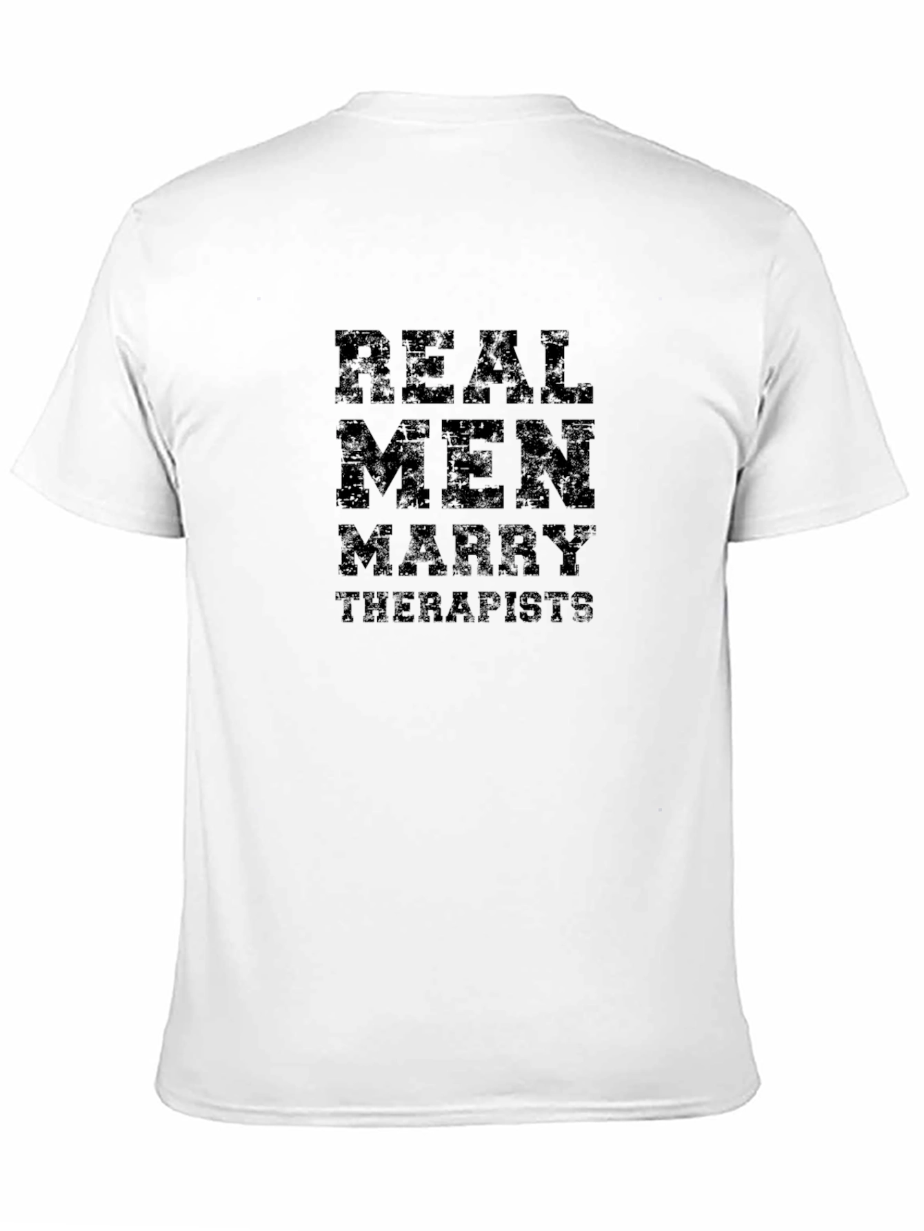 Black Real Men Marry Therapists T-Shirt - Funny Graphic Tee view 11