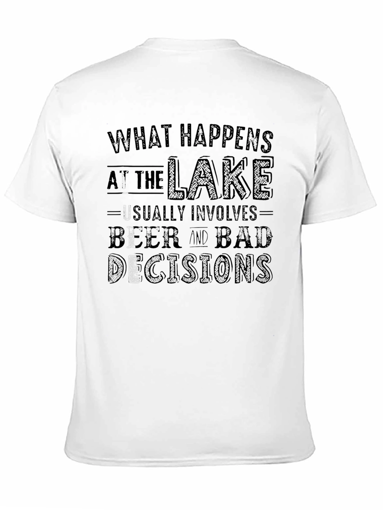 Black What Happens at the Lake T-Shirt view 11