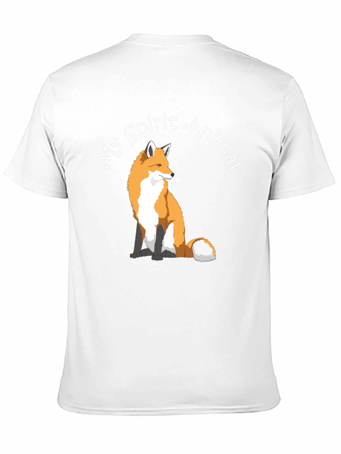 Black Fox Spirit Animal Graphic Tee - Black Cotton T-Shirt view 11