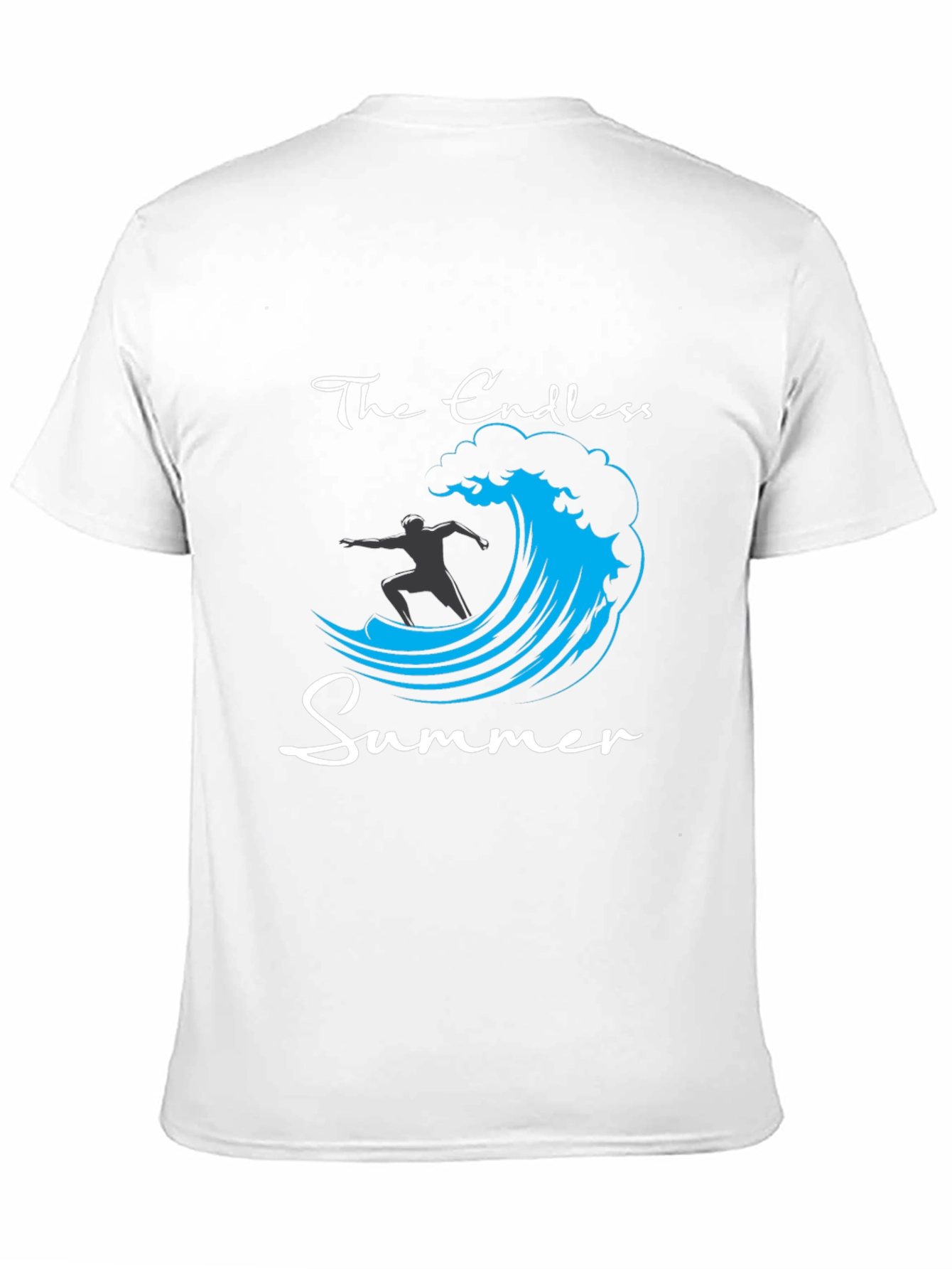 Black Endless Summer Graphic Tee - Surfer Wave T-Shirt view 11