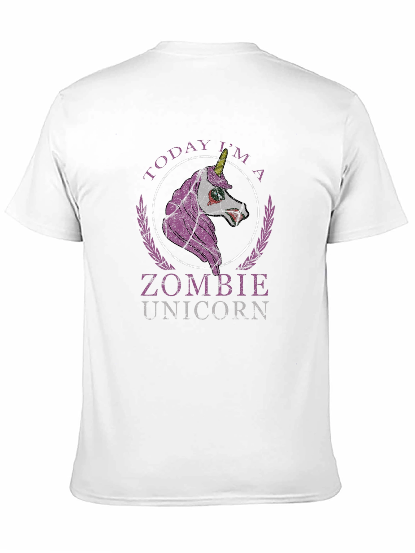 Black Zombie Unicorn Graphic T-Shirt - Halloween Ready! view 11