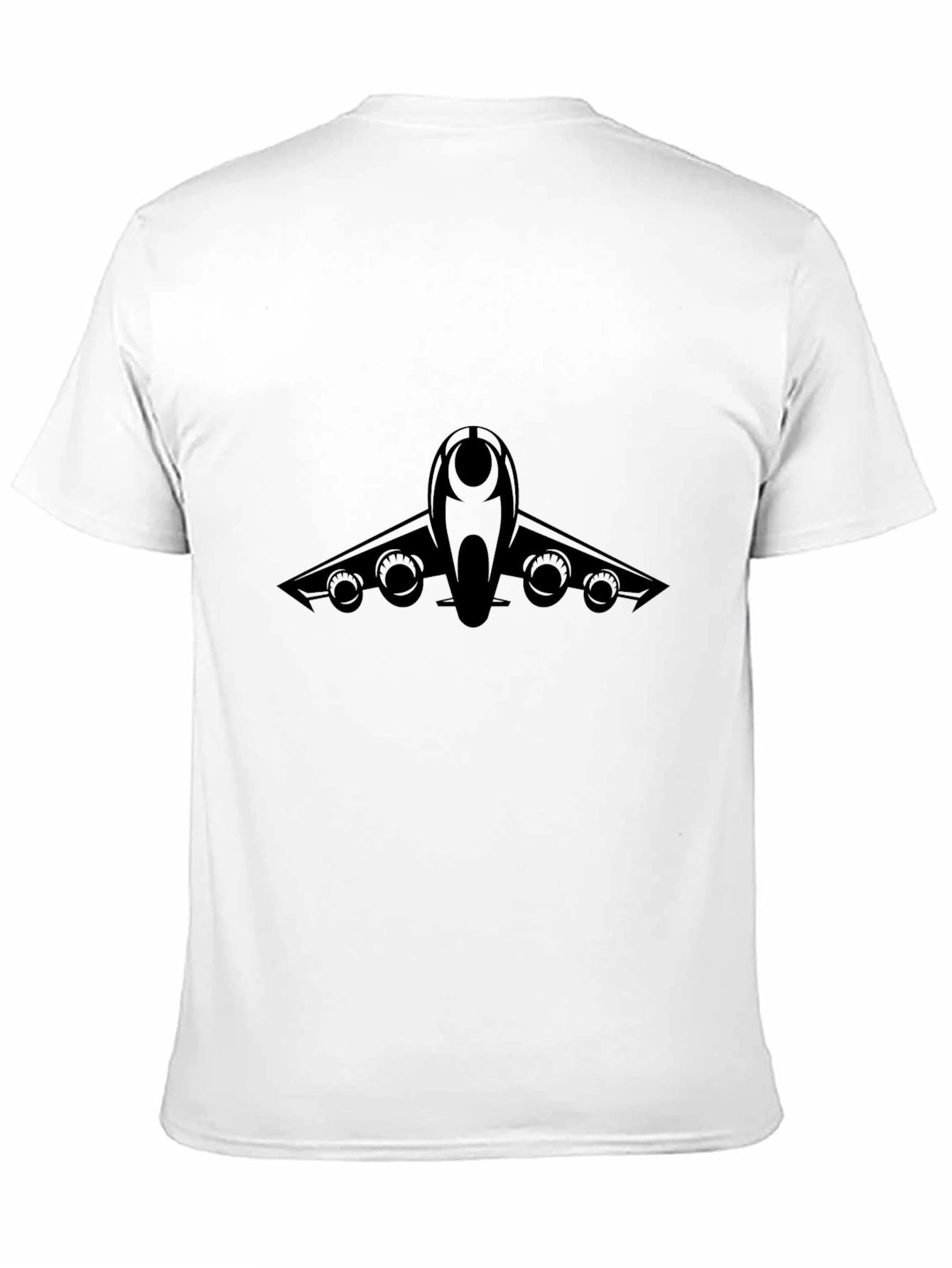 Black Jet Plane Graphic Tee - Black Cotton Blend view 11