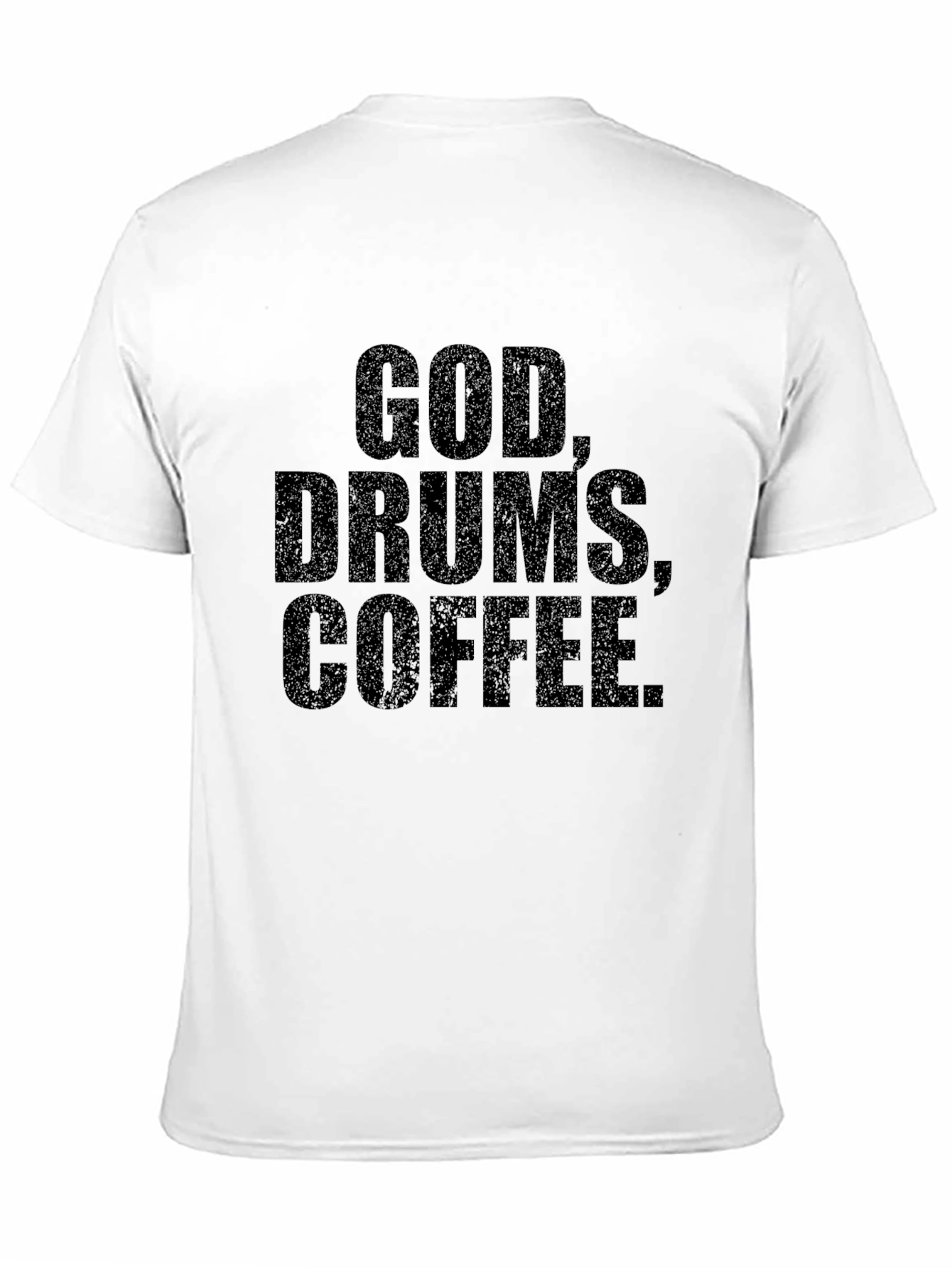 Black God Drums Coffee Black Graphic Tee view 11
