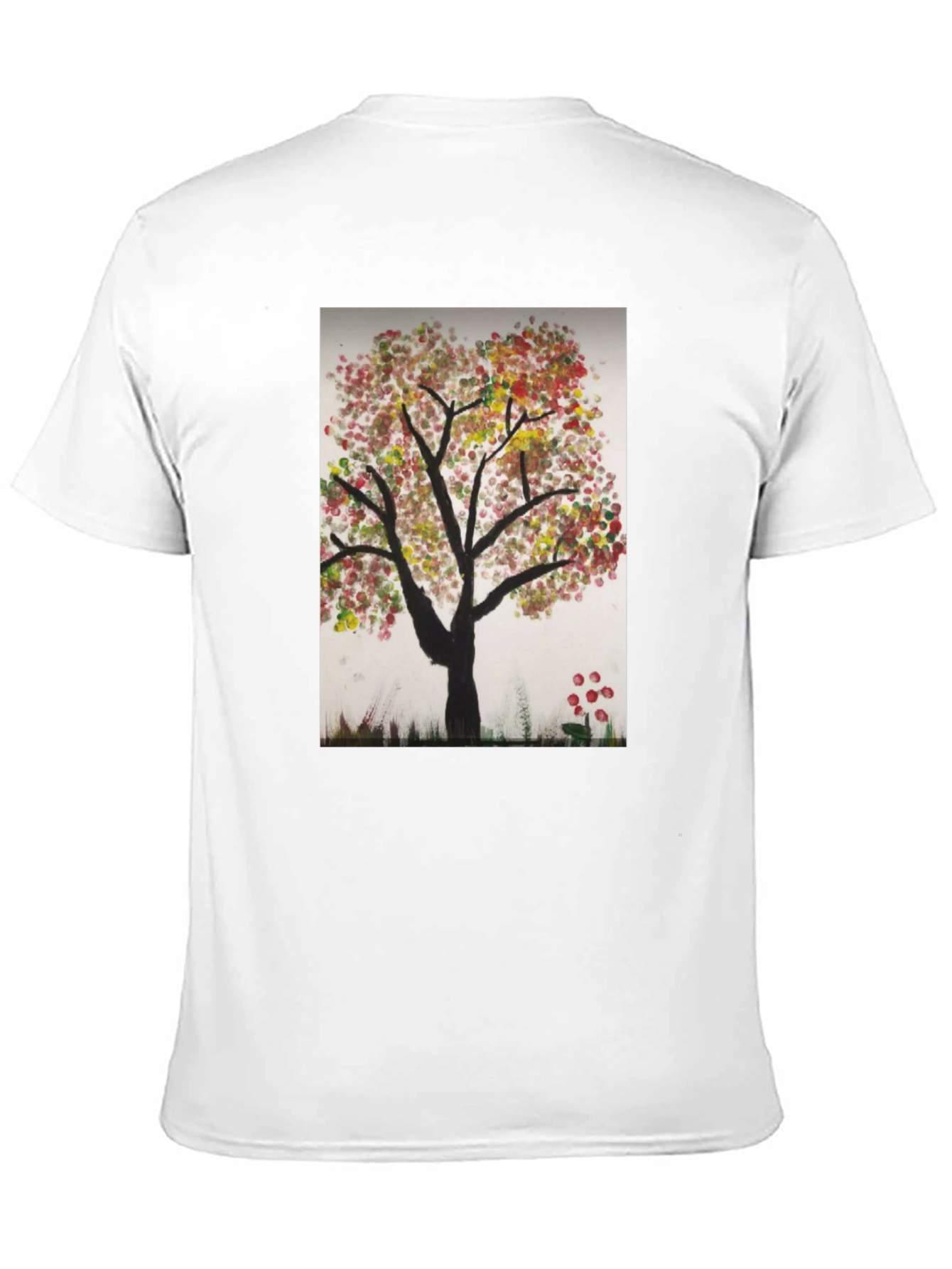 Black Artistic Autumn Tree Black T-Shirt view 11