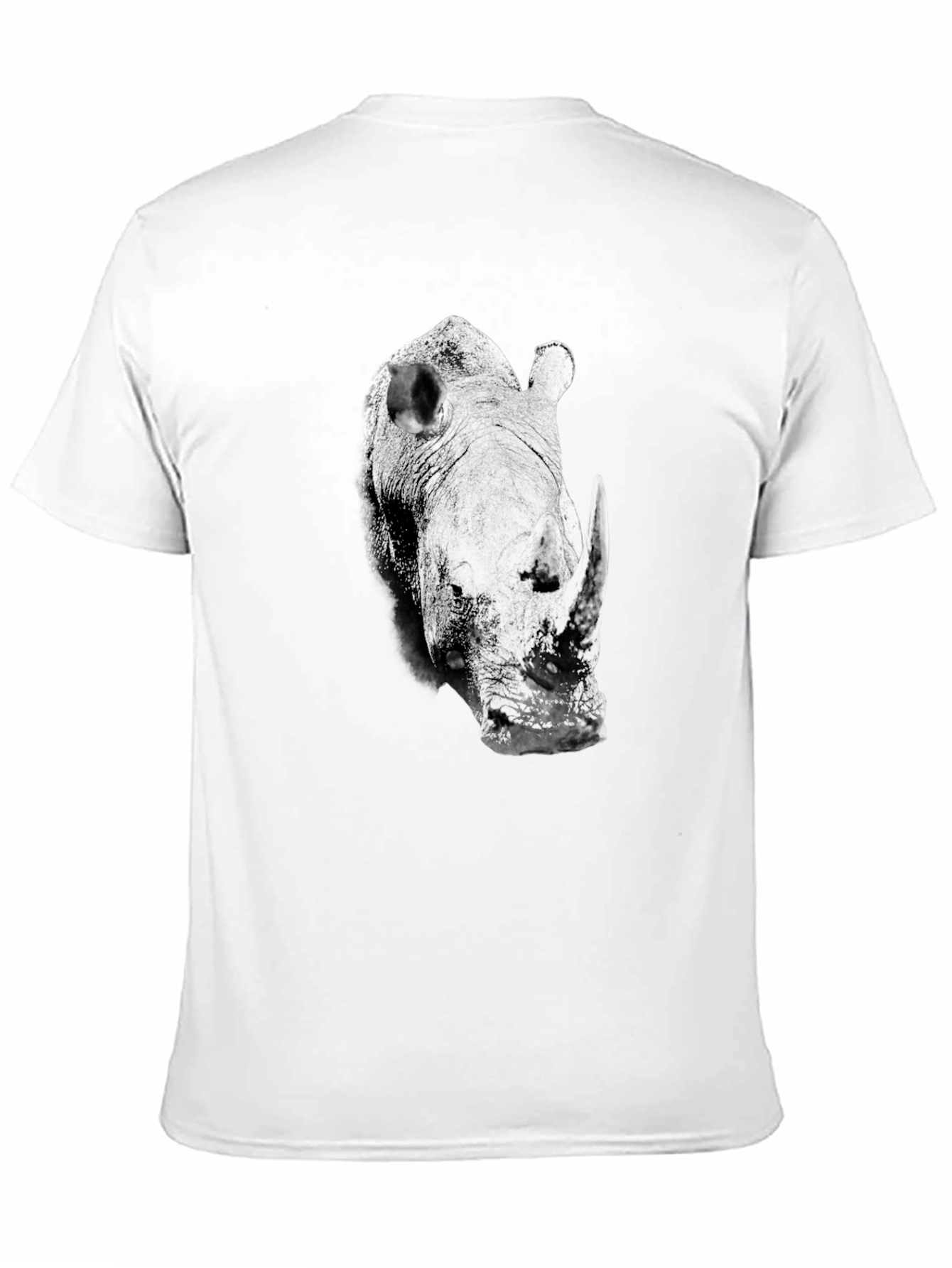 Black Black Rhino Graphic Tee - Unique Animal Design view 11