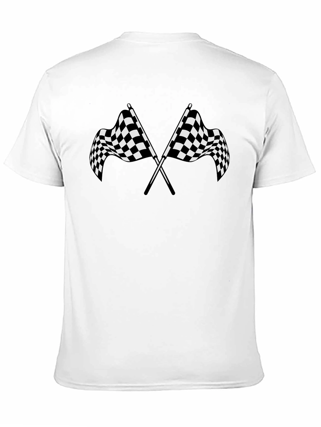 Black Checkered Flag Graphic Tee - Racing Fan T-Shirt view 11