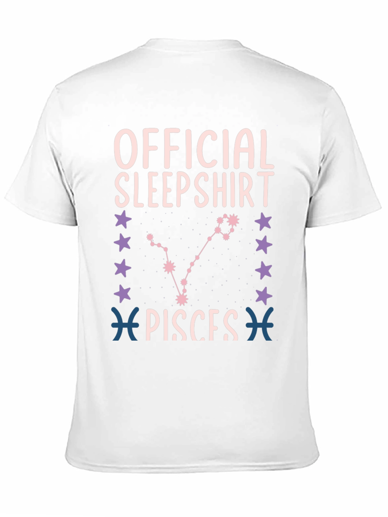 Black Official Pisces Sleepshirt - Zodiac Sign Tee view 11
