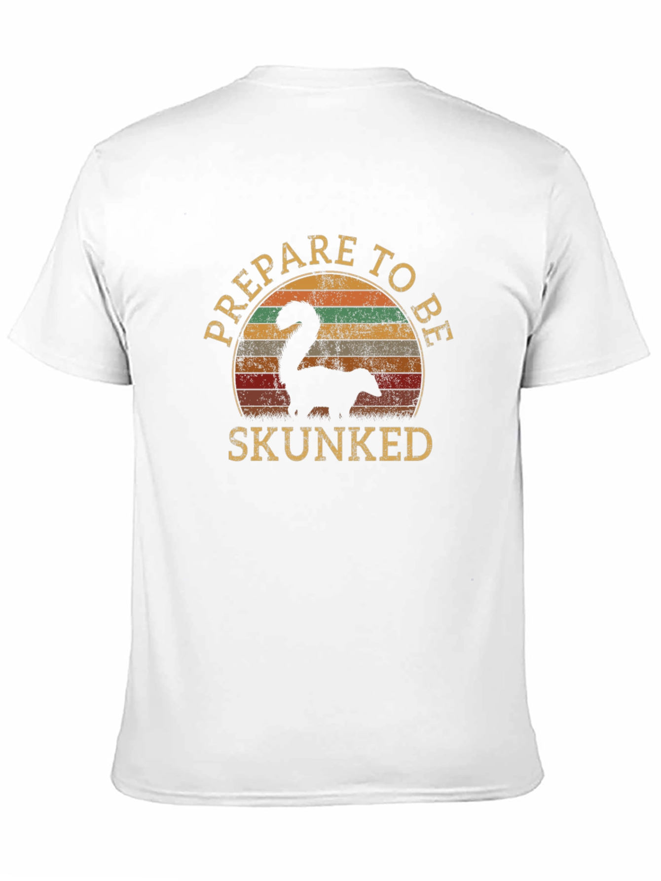 Black Prepare to Be Skunked Retro T-Shirt view 11