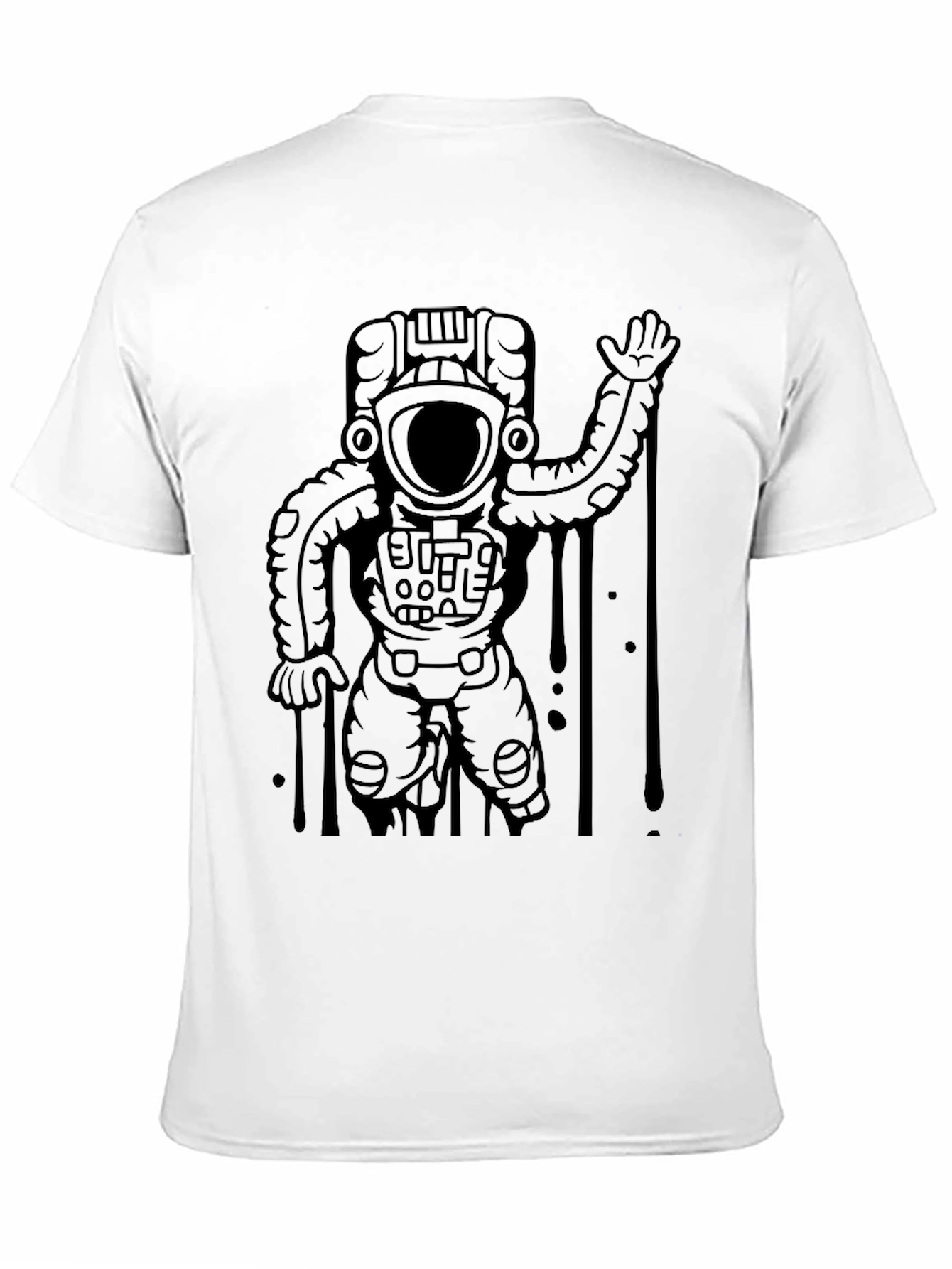 Black Astronaut Graphic T-Shirt - Black view 11