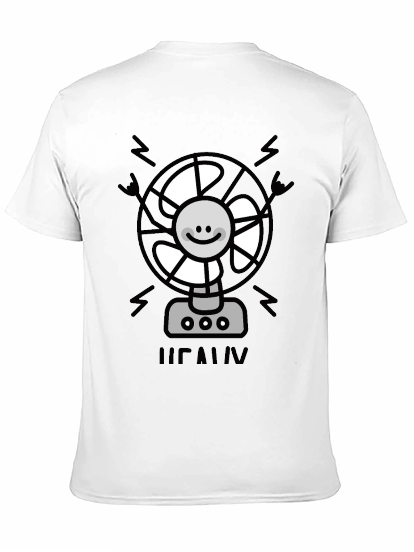 Black Funny Fan T-Shirt - Black Novelty Graphic Tee view 11