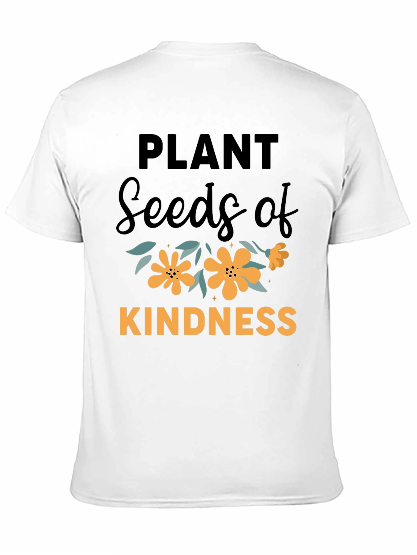 Black Plant Seeds of Kindness Graphic T-Shirt view 11