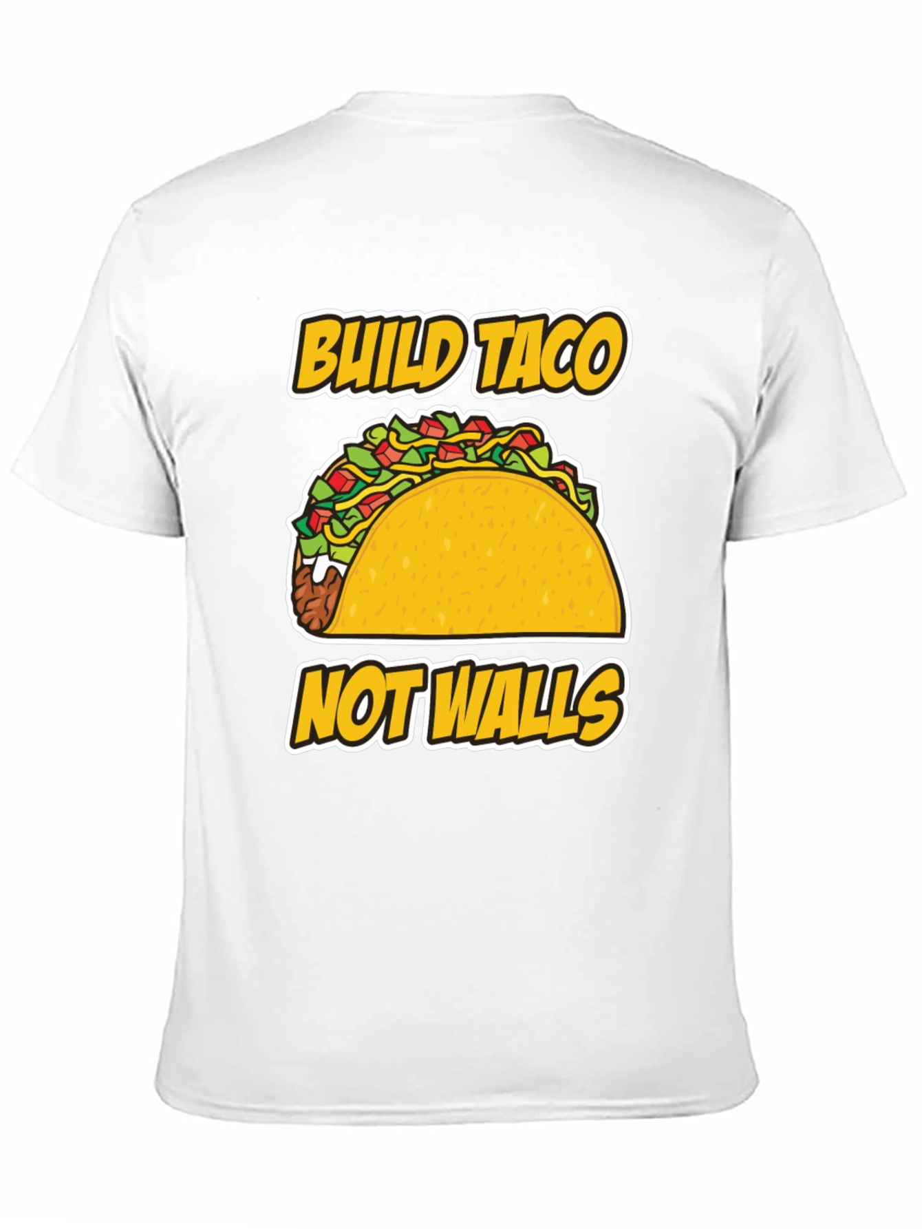 Black Build Taco Not Walls T-Shirt - Graphic Tee view 11