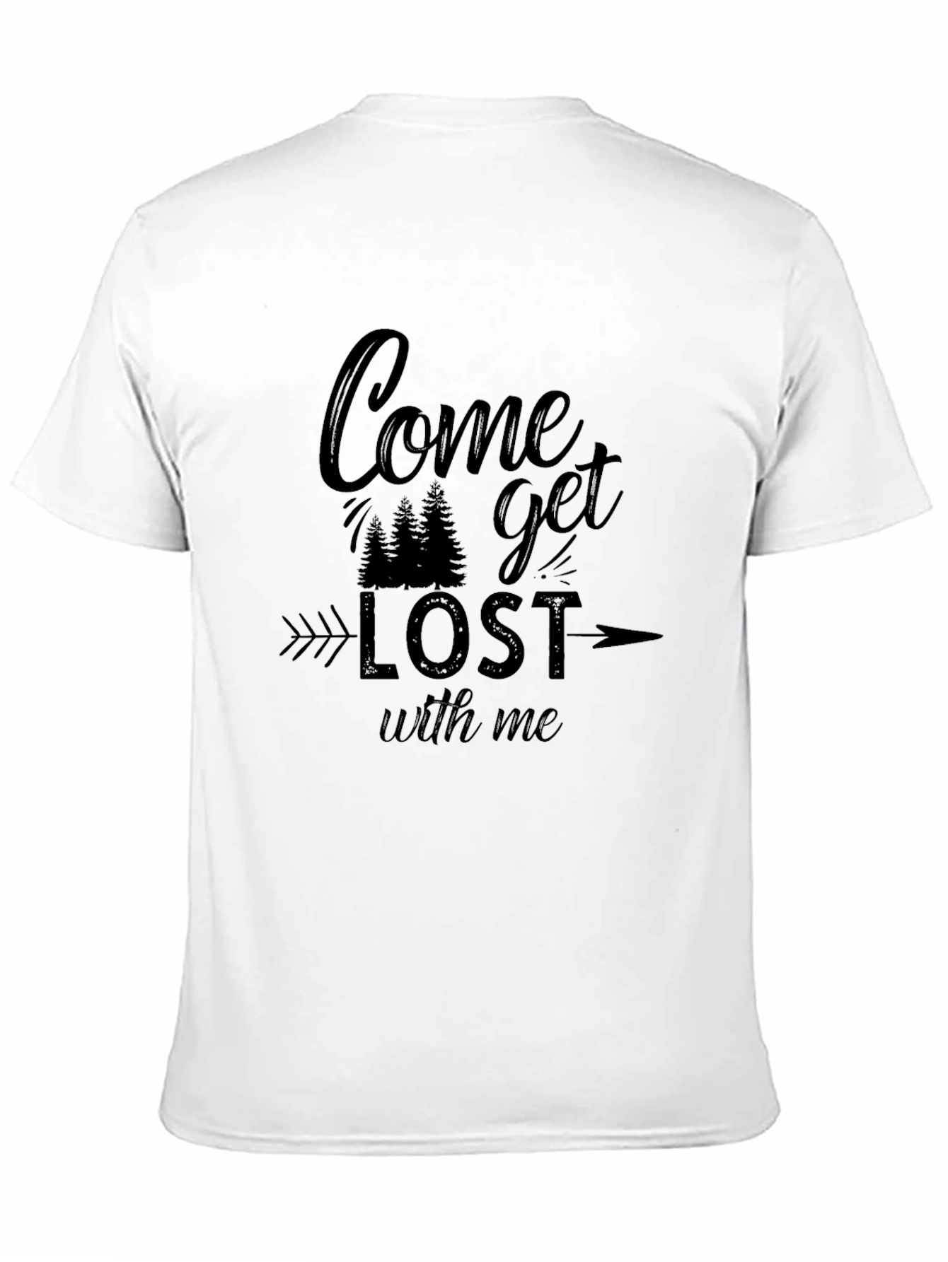 Black Come Get Lost With Me Graphic T-Shirt view 11