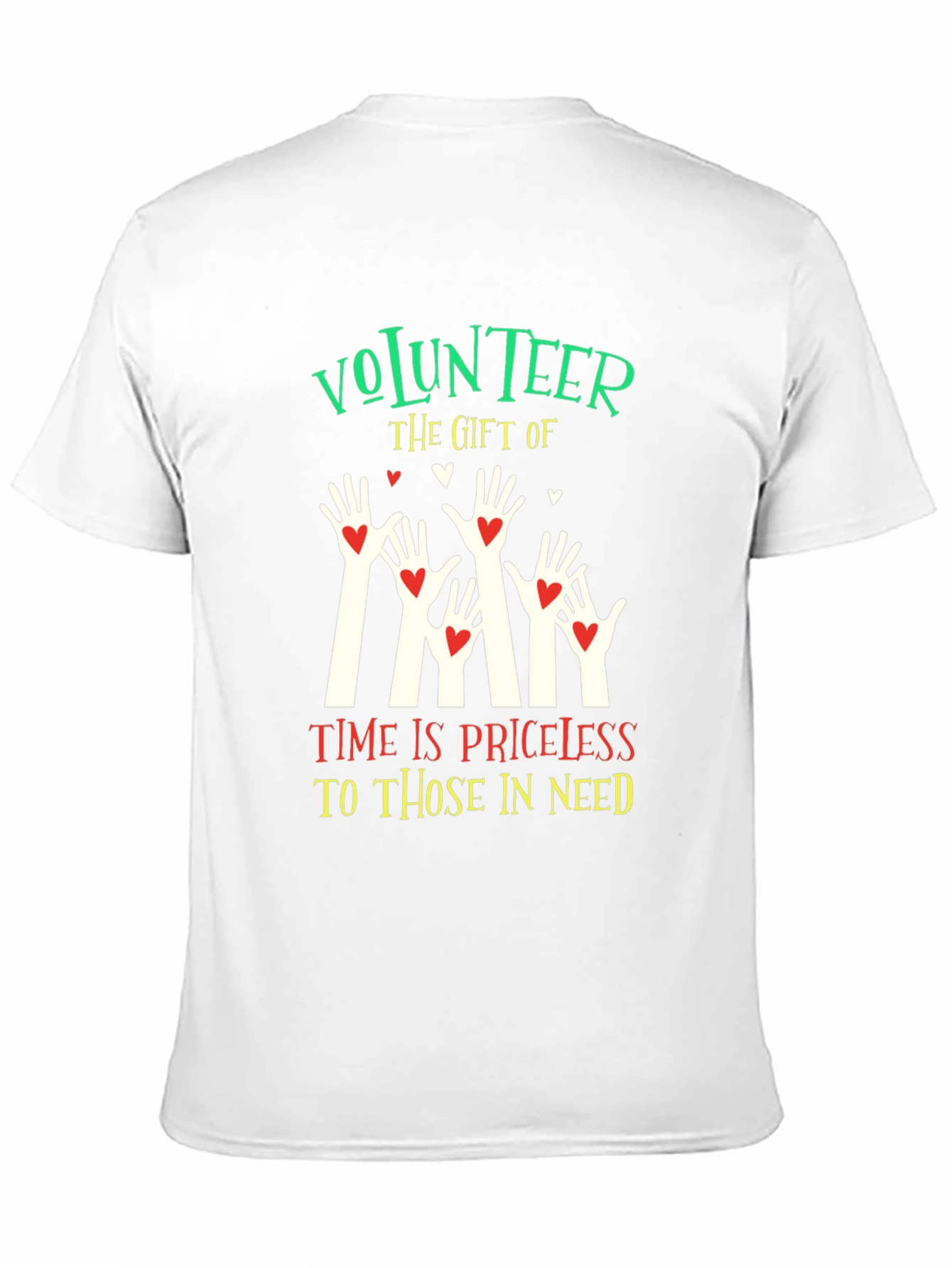 Black Volunteer T-Shirt - The Gift of Time is Priceless view 11