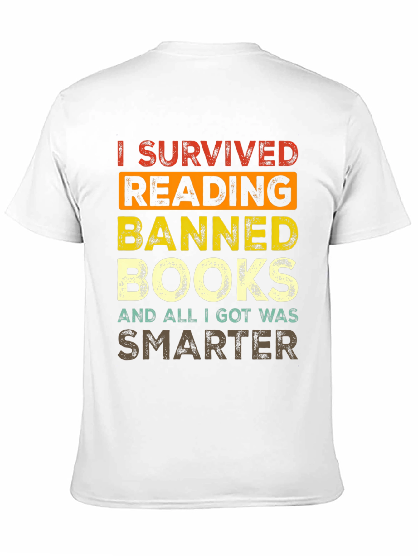 Black Banned Books T-Shirt - I Survived Reading view 11
