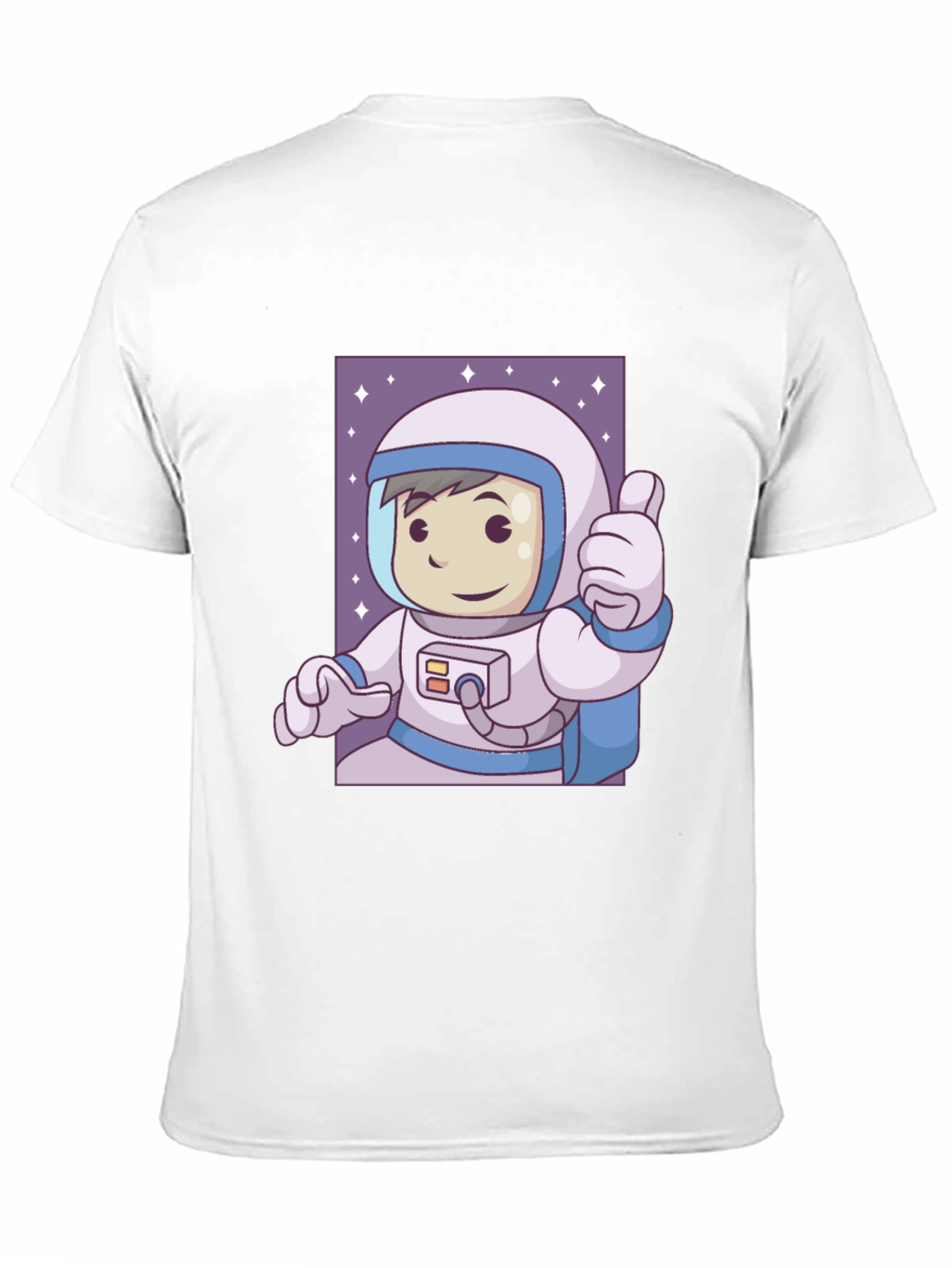 Black Cartoon Astronaut Graphic T-Shirt view 11