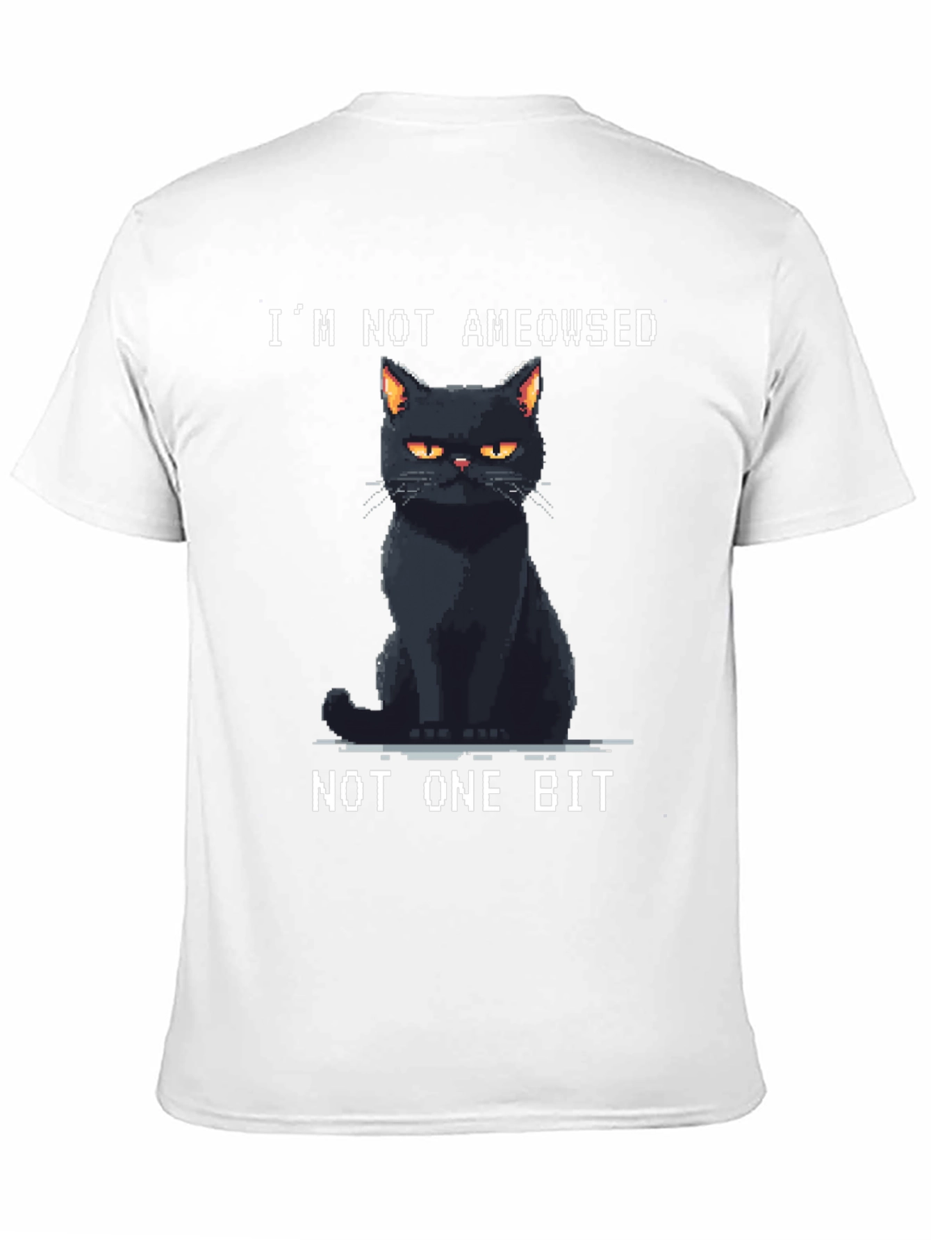 Black I'm Not Ameowsed Black Cat T-Shirt view 11