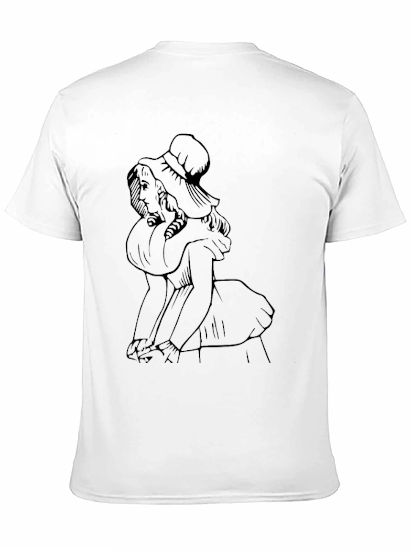 Black Vintage Lady T-Shirt - Classic Style view 11