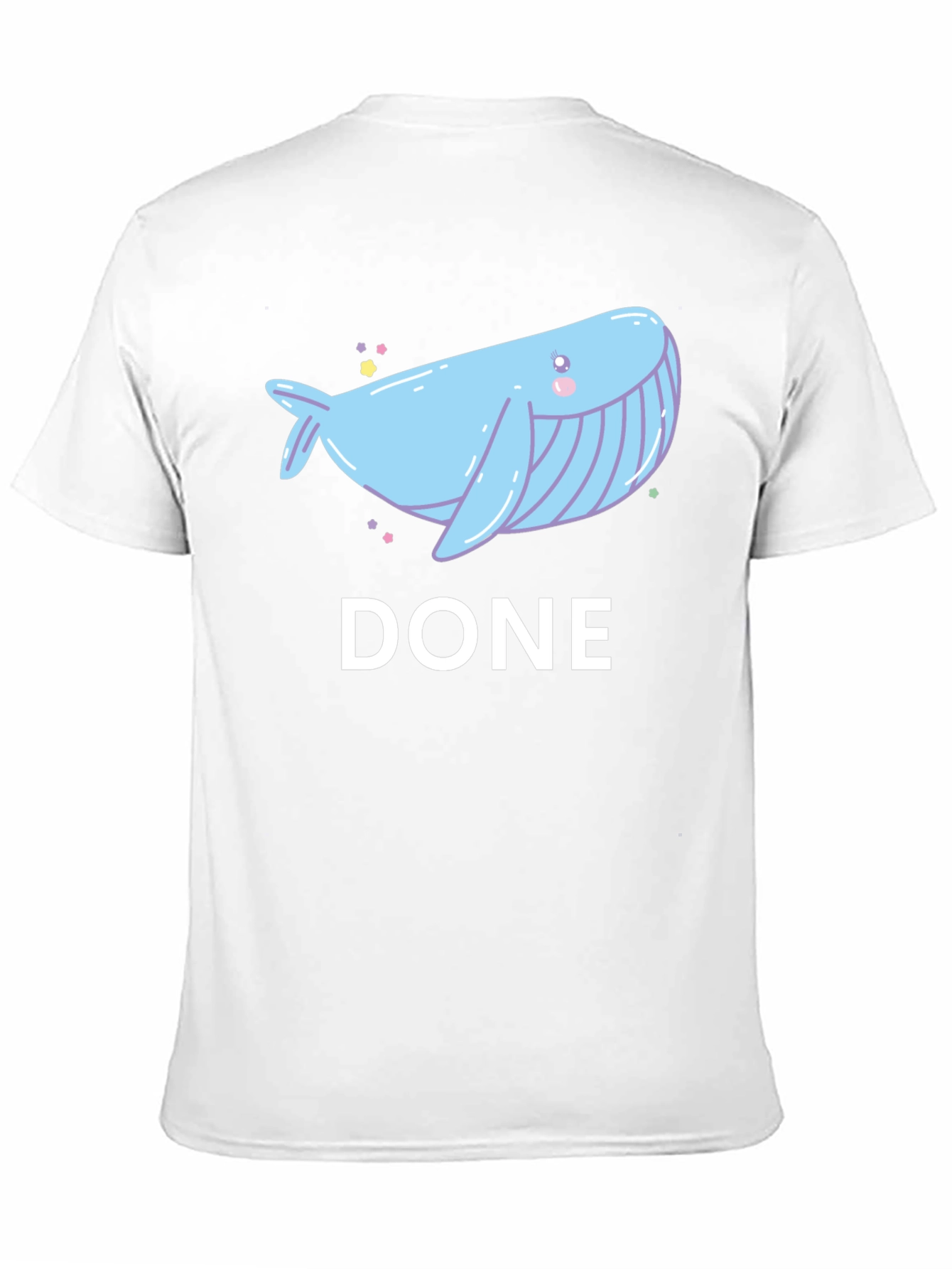 Black Cute Whale Done T-Shirt - Soft Cotton Tee view 11