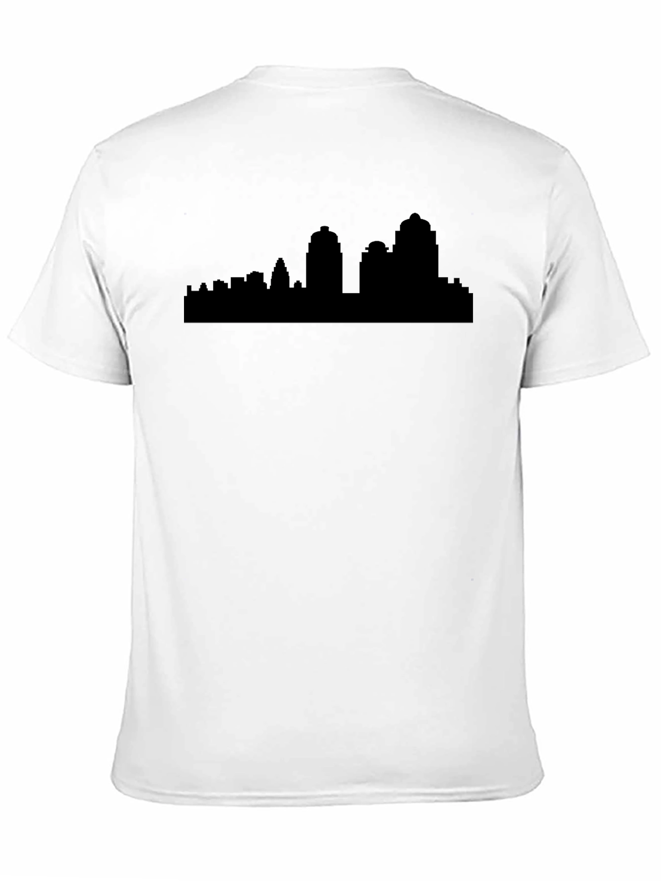 Black Cityscape Silhouette Black T-Shirt view 11